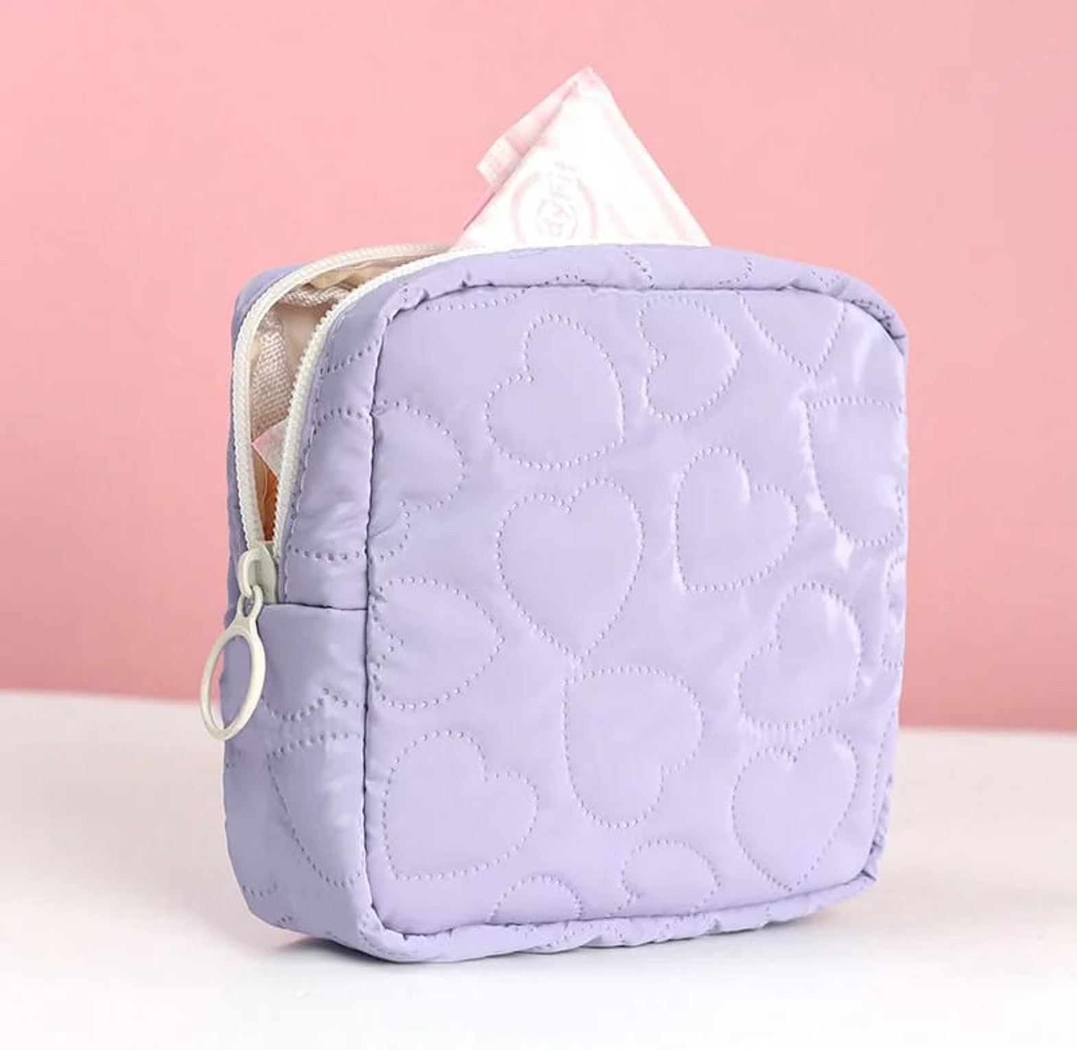 New Candy Color Square Glossy Cosmetic Bag image
