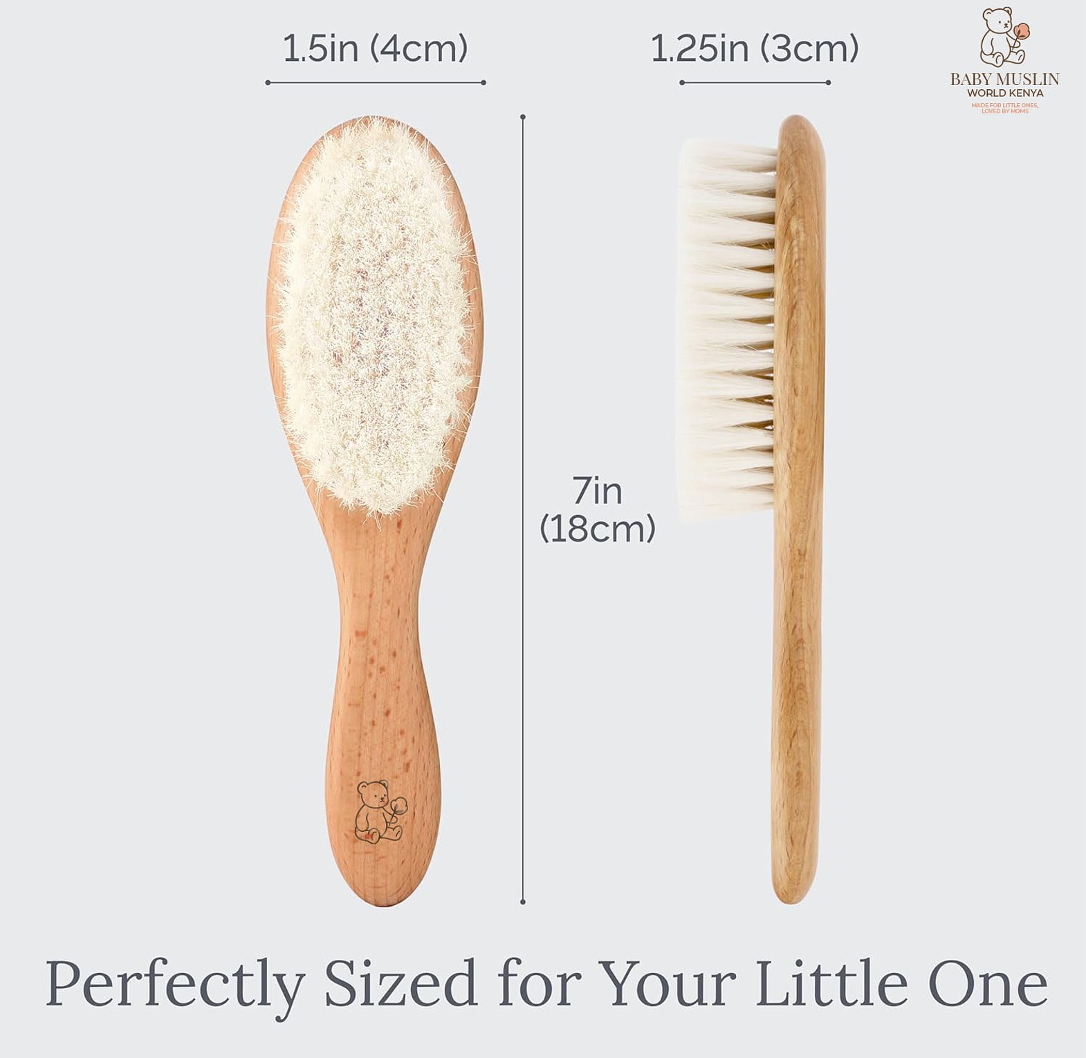 Baby Muslin World Natural Hair Brush image