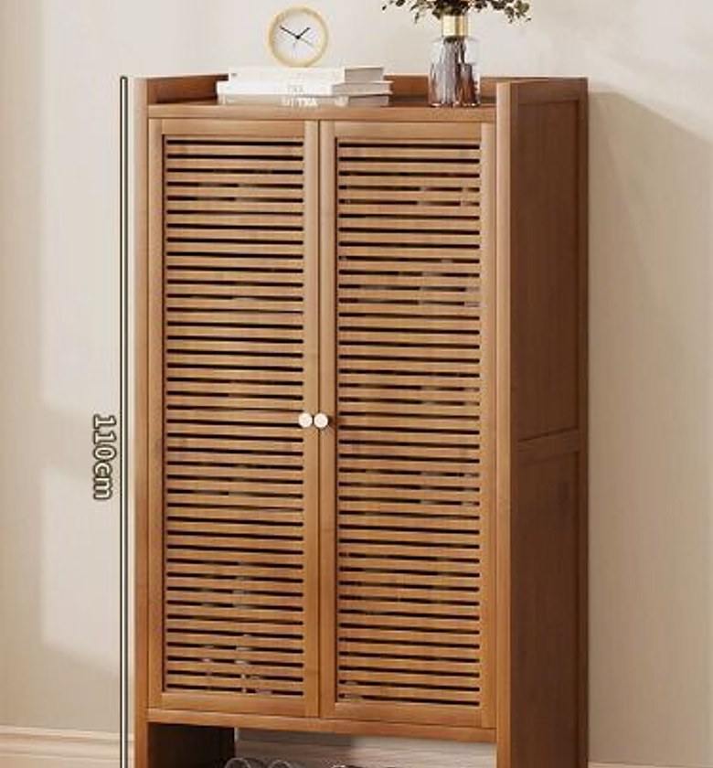 Bamboo Shoe Cabinet  8 Layer Organizer image