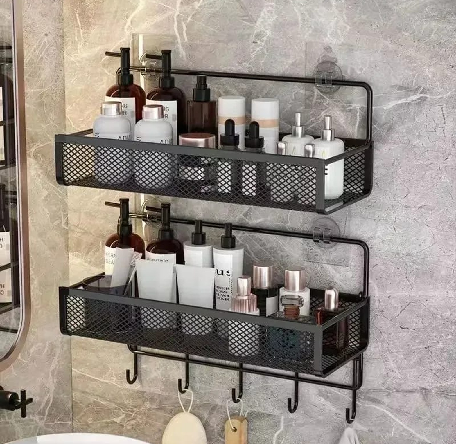 2-Piece Portable Hanging Wall Storage Rack 2PC image