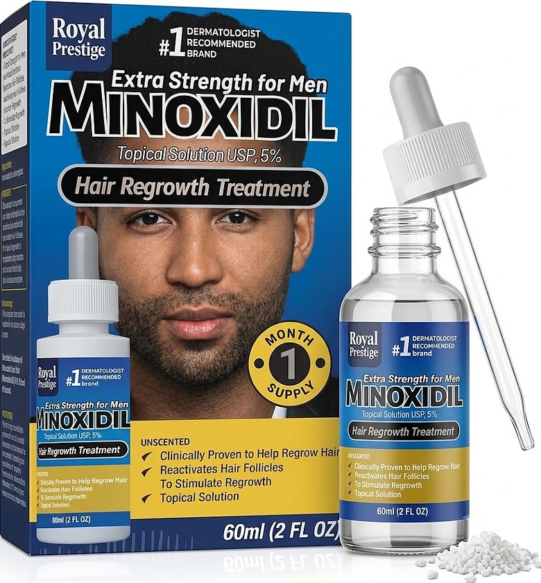 Royal Prestige Minoxidil Topical Solution USP 5% for Men – 60 ml image
