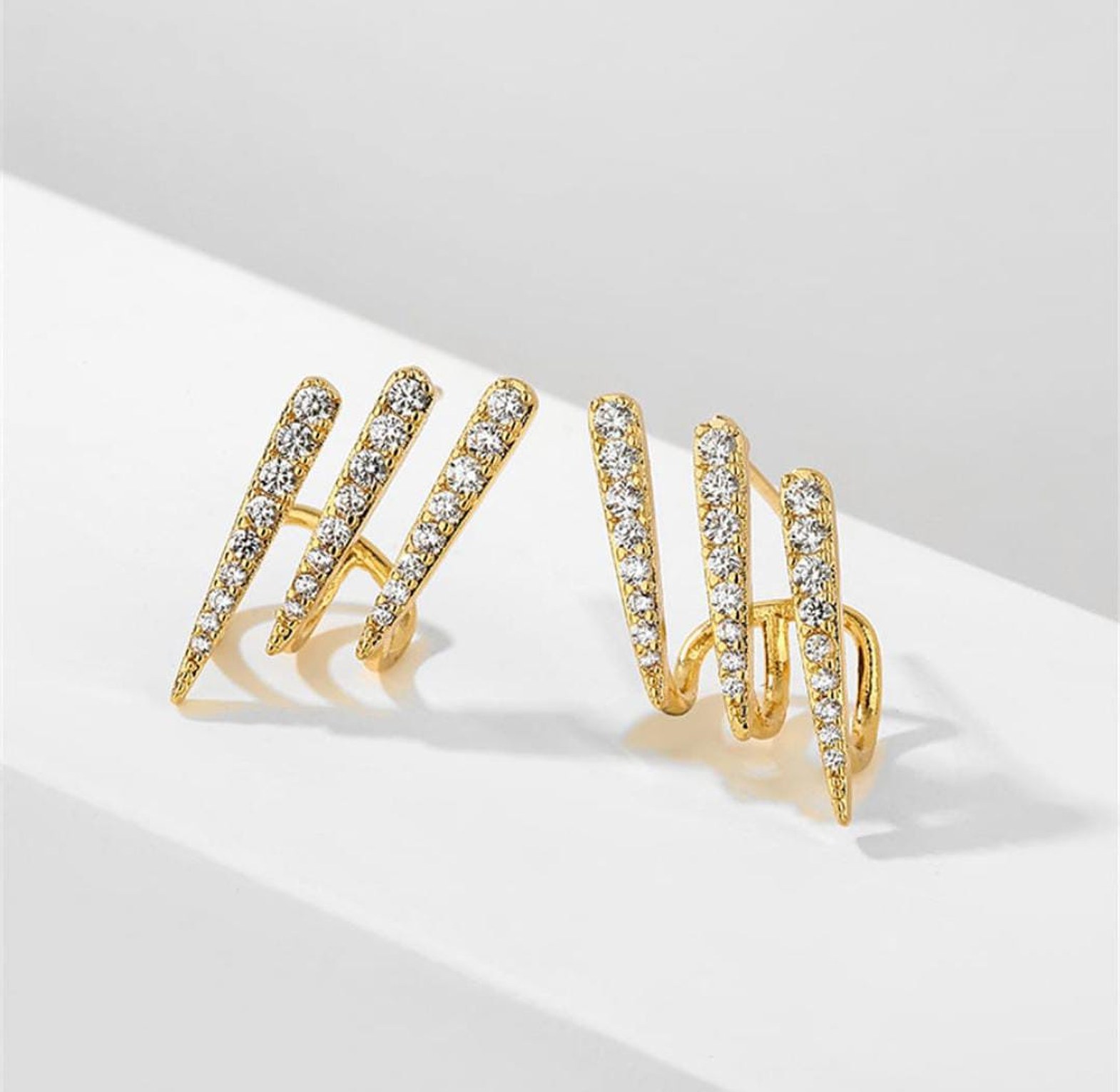 3 in 1 cubic Zirconia earrings  image