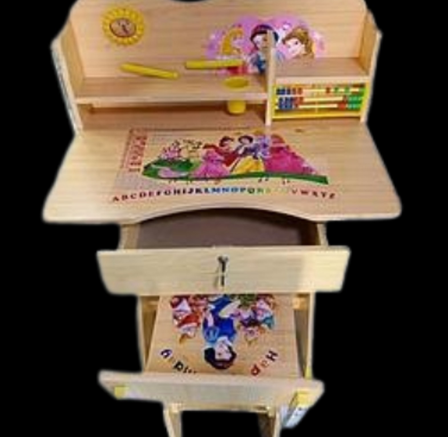 Wooden Kids Study Desk and Chair Set image
