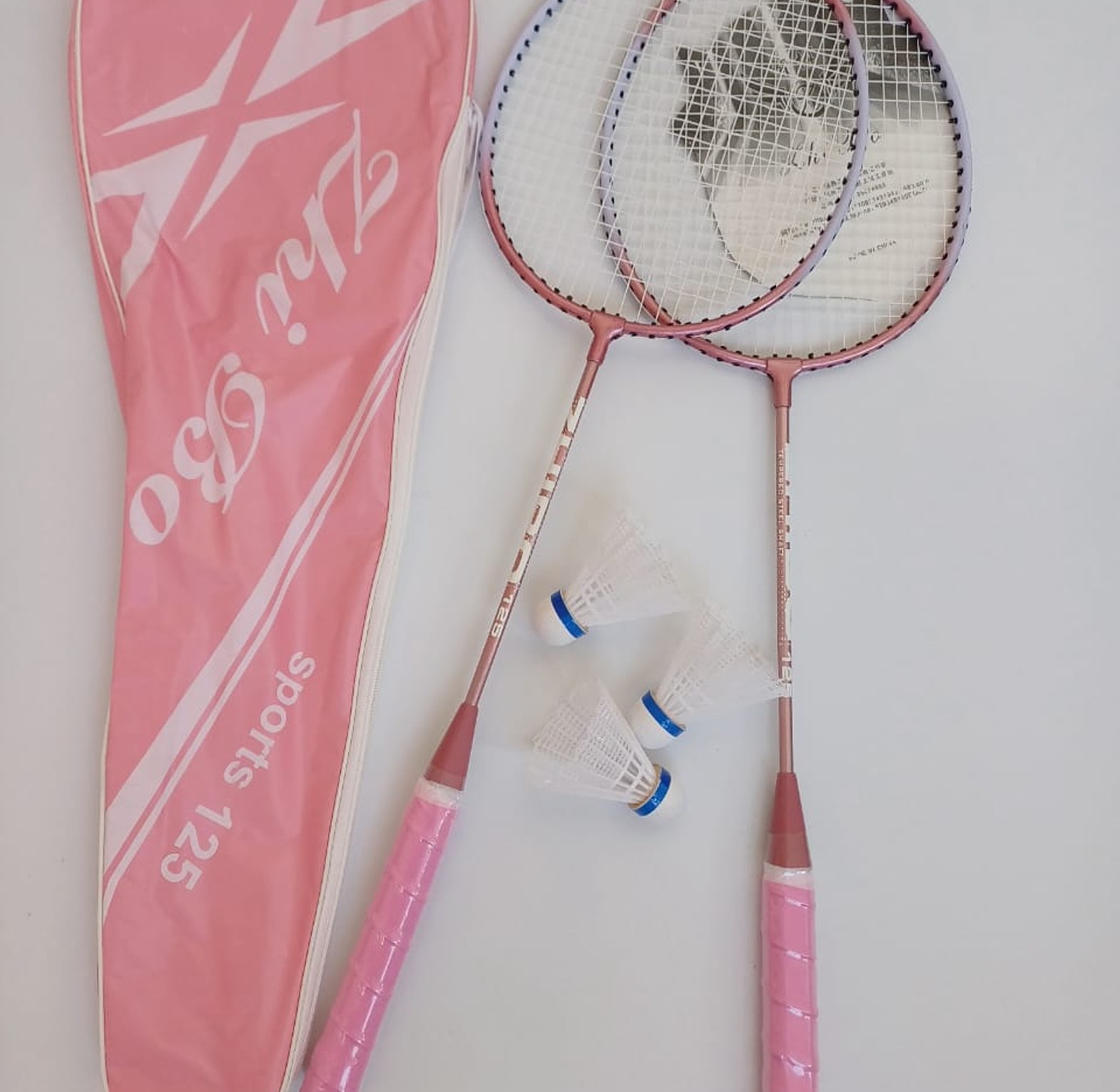 Tennis-Badminton Set 2 Rackets 2 Shuttlecocks+ Free Carrier Bag plus  two balls image