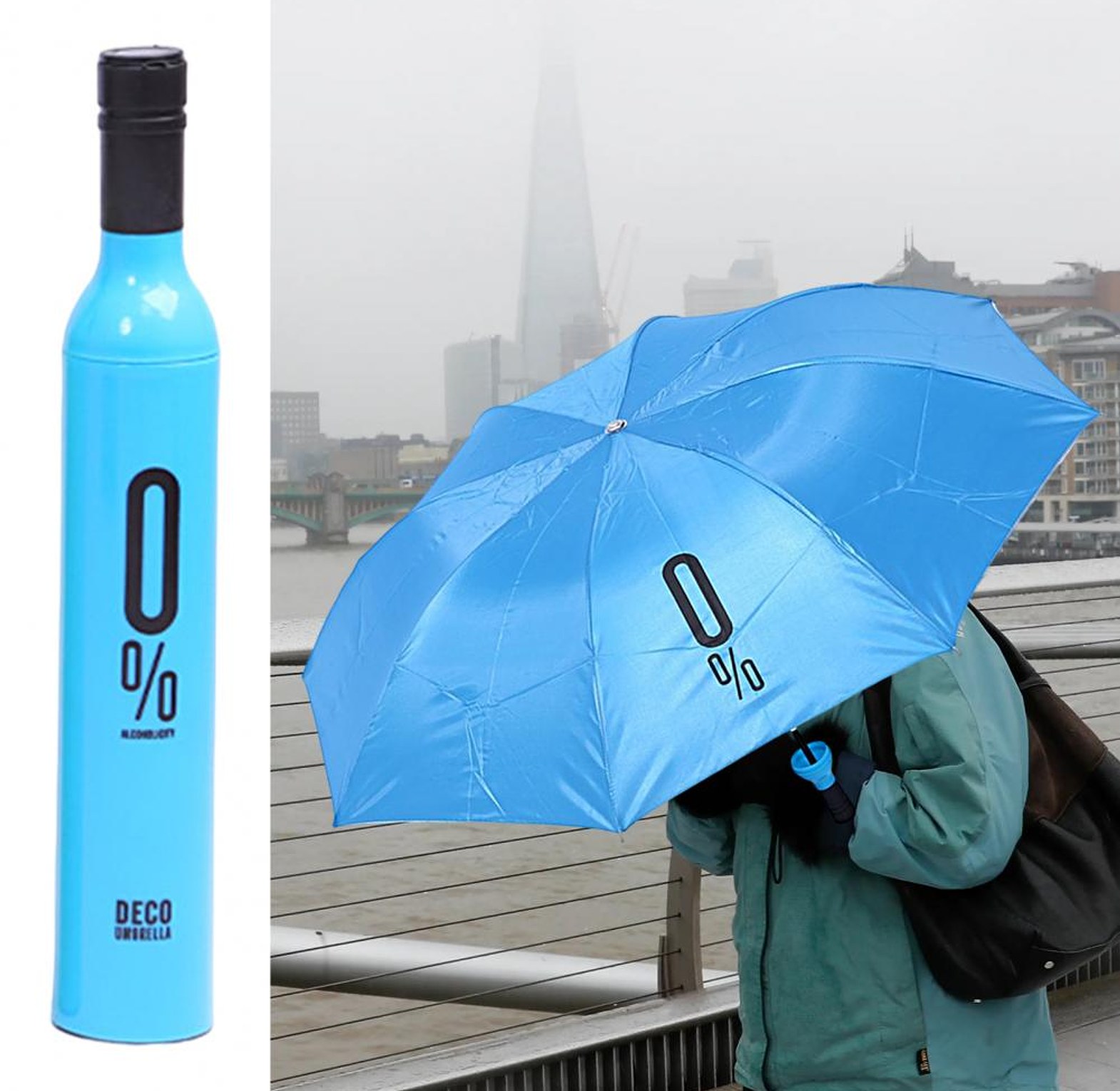 Wine Bottle Umbrella Foldable Windproof Portable Rain Umbrella for Men & Women – High Quality UV Protection Umbrella Nairobi image