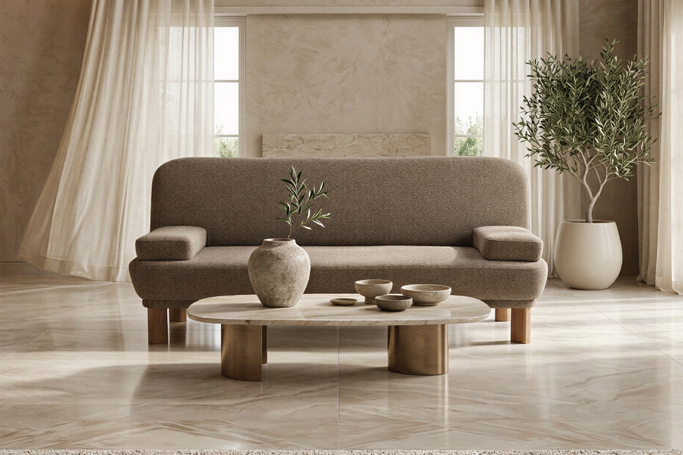 TWINLINE Fabric Sofa Bed image 1