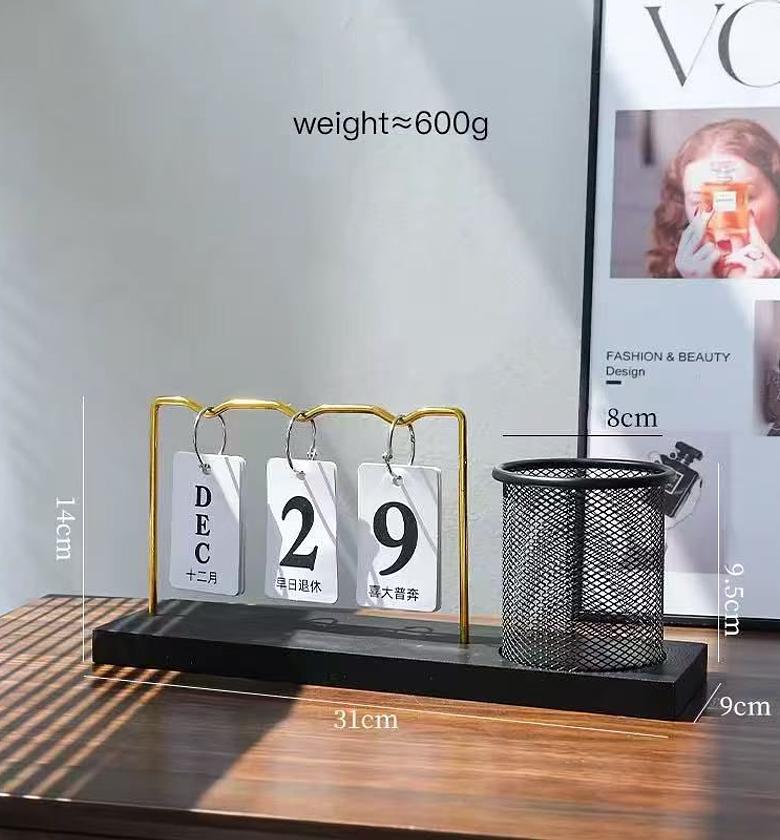 Luxe Desk Calendar & Pen Holder  image