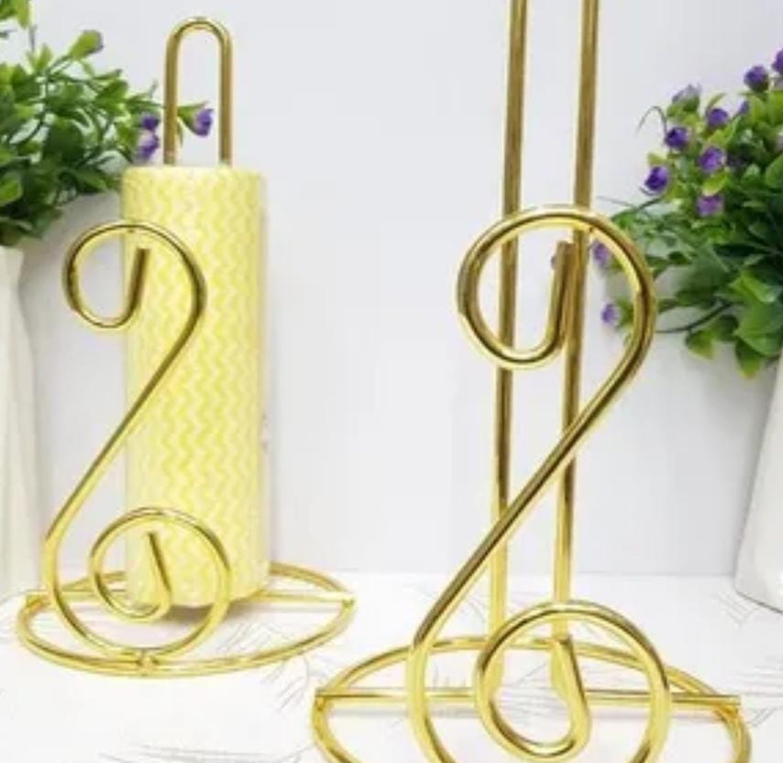 Stainless Steel Serviette Roll Holder-gold image