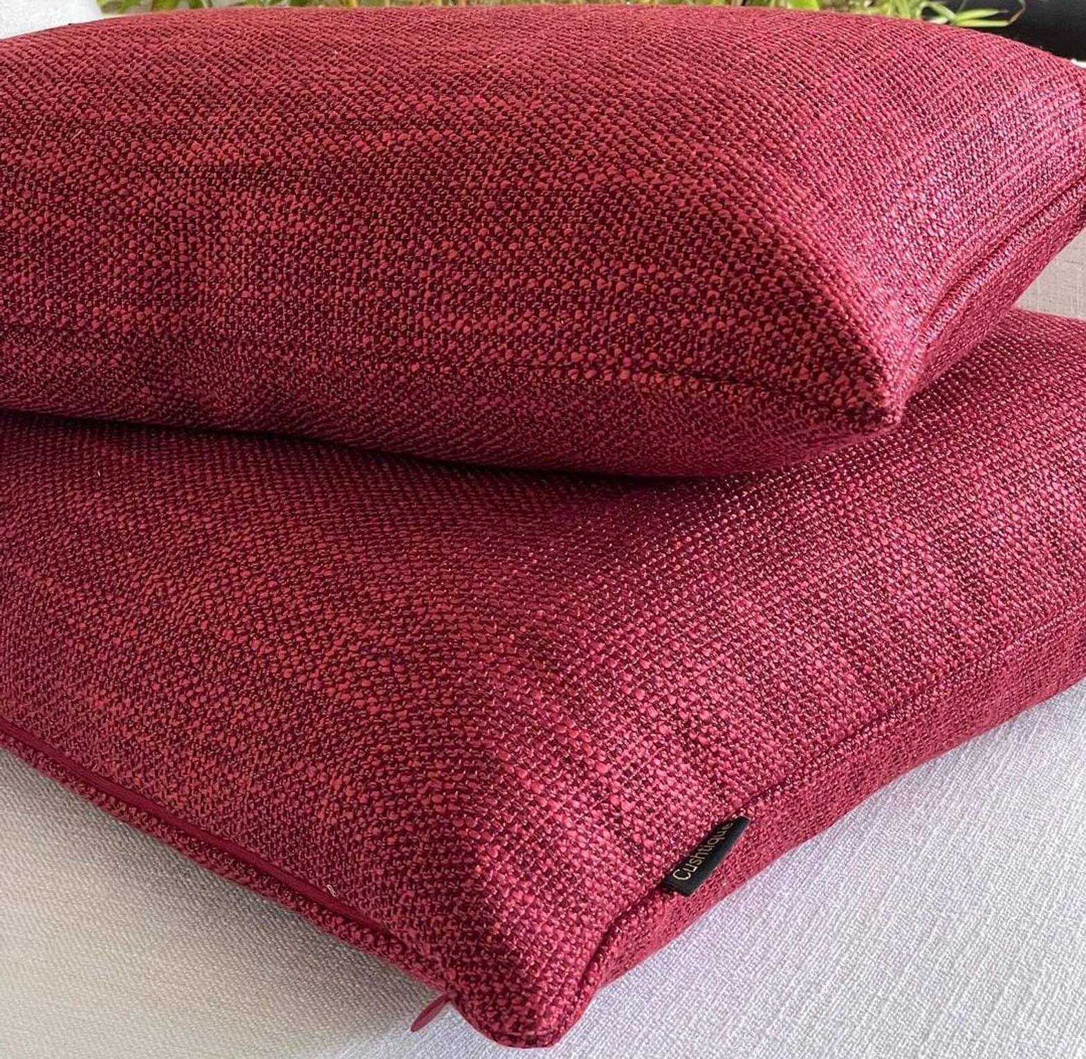 BURGUNDY WEAVE CUSHION image