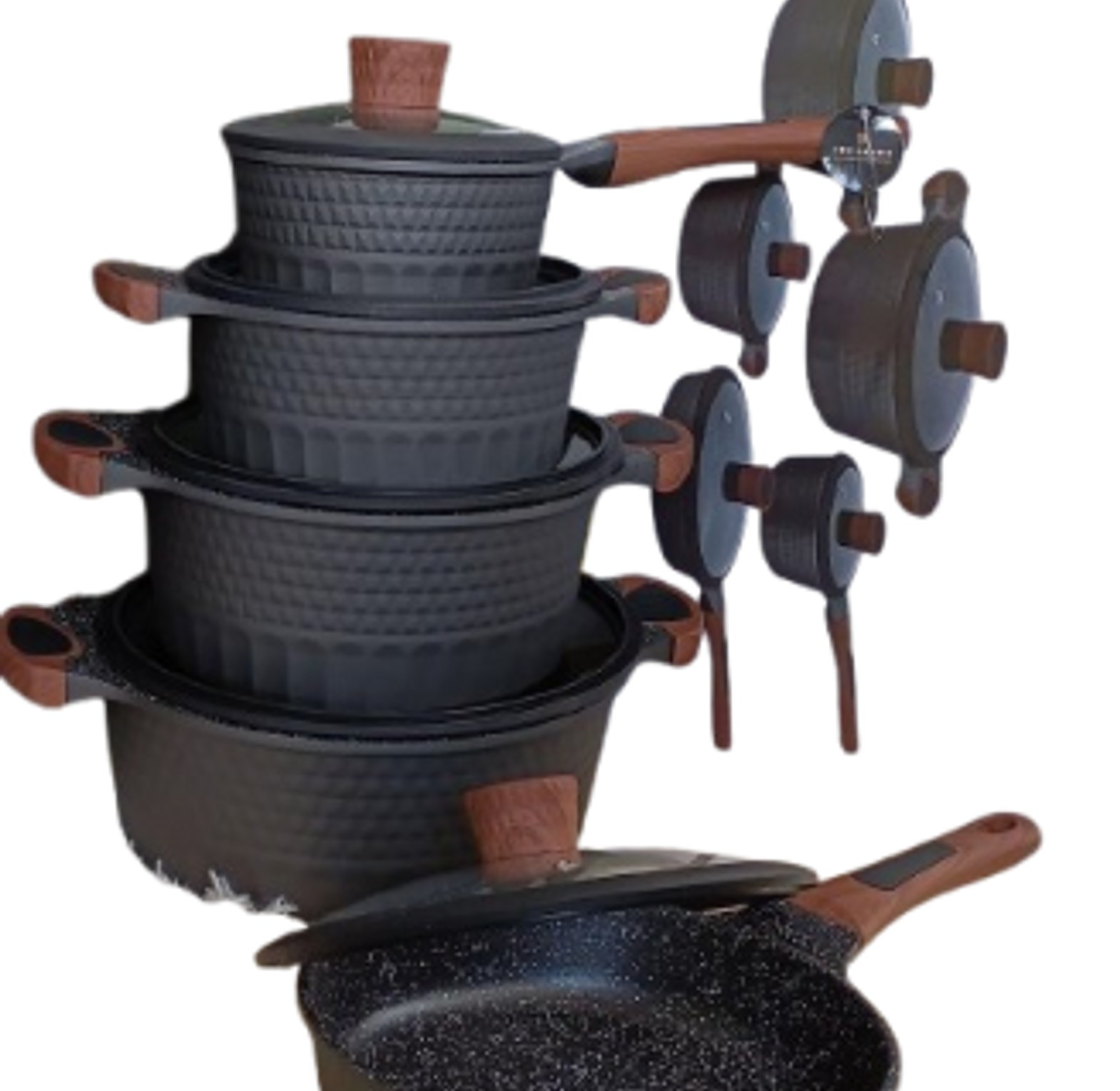 Edenberg 10-Piece Non-Stick Cookware Set, model EB-9185.  image