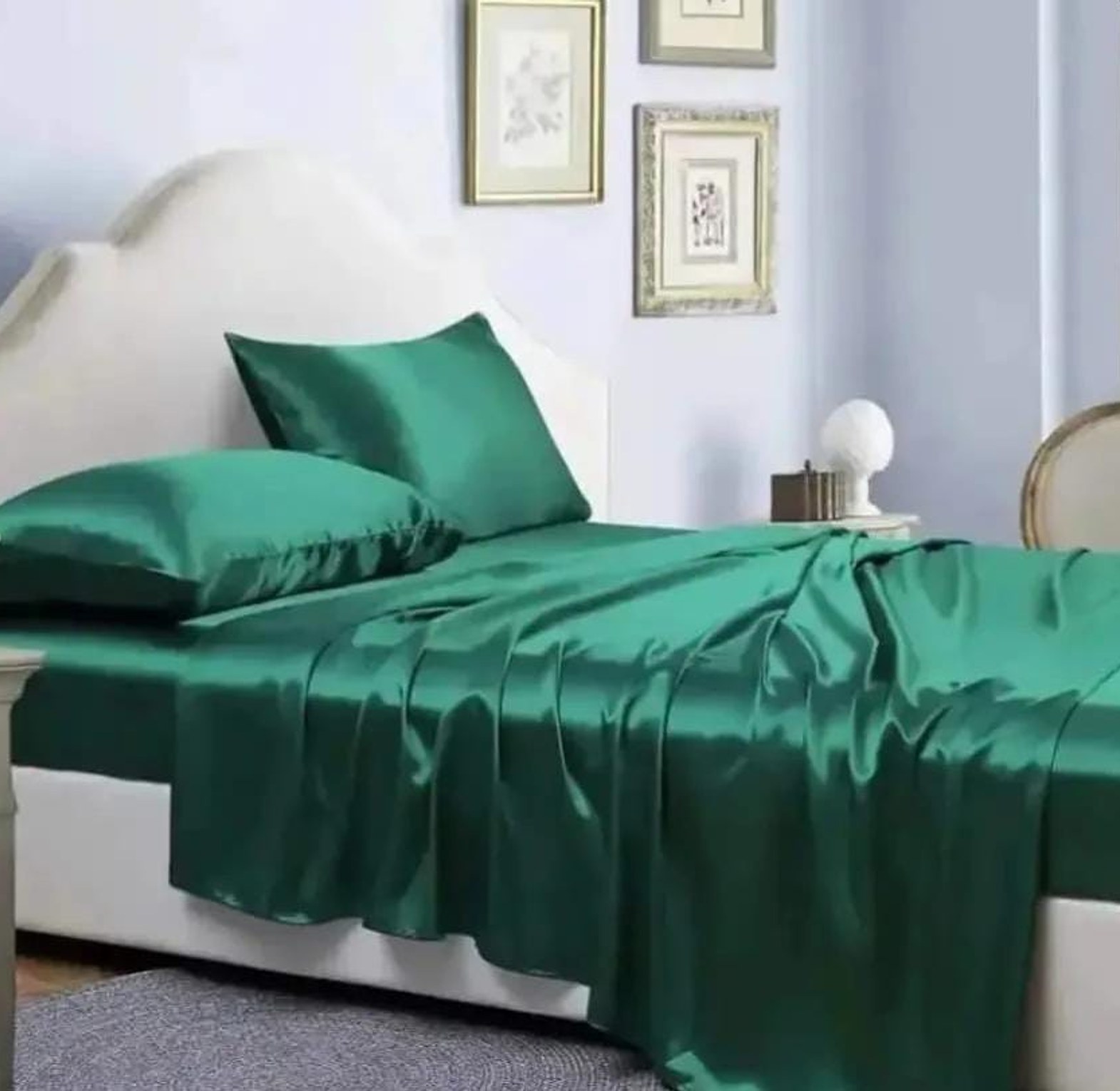 King size-Luxury Silky soft Mulberry Fitted Bedsheet set image