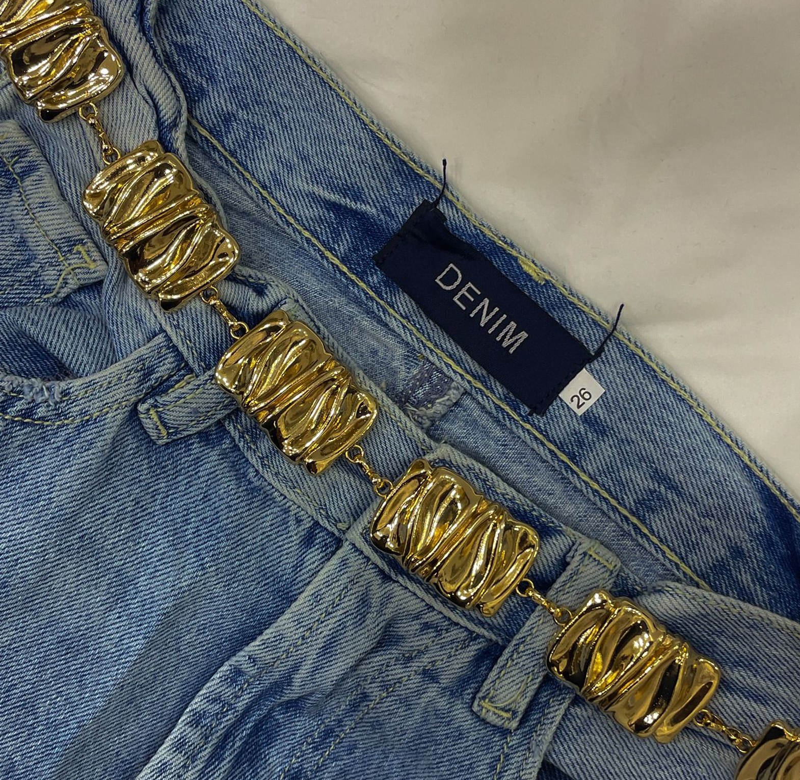  Luxe Ribbed Chain Waist Belt image