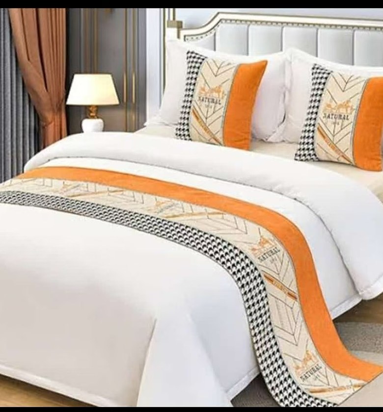 BED RUNNERS. Classy Bed Runners With 2 Pieces Of Matching Cushion Covers image