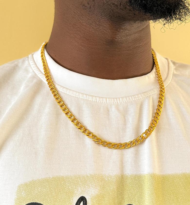 4mm gold cuban chain image