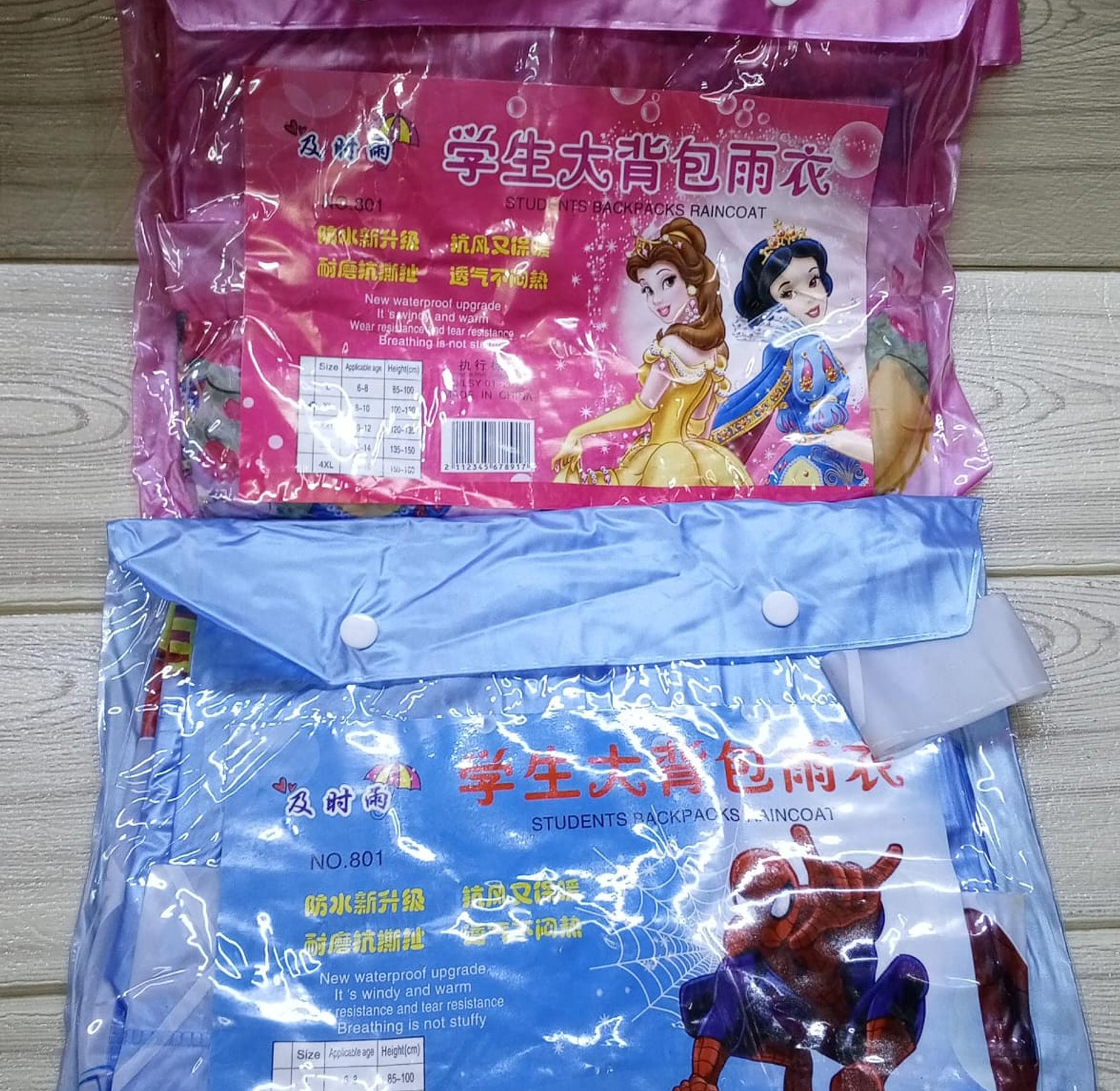 Raincoats. Student Backpack Raincoats For Age 8 to 16 years old. image