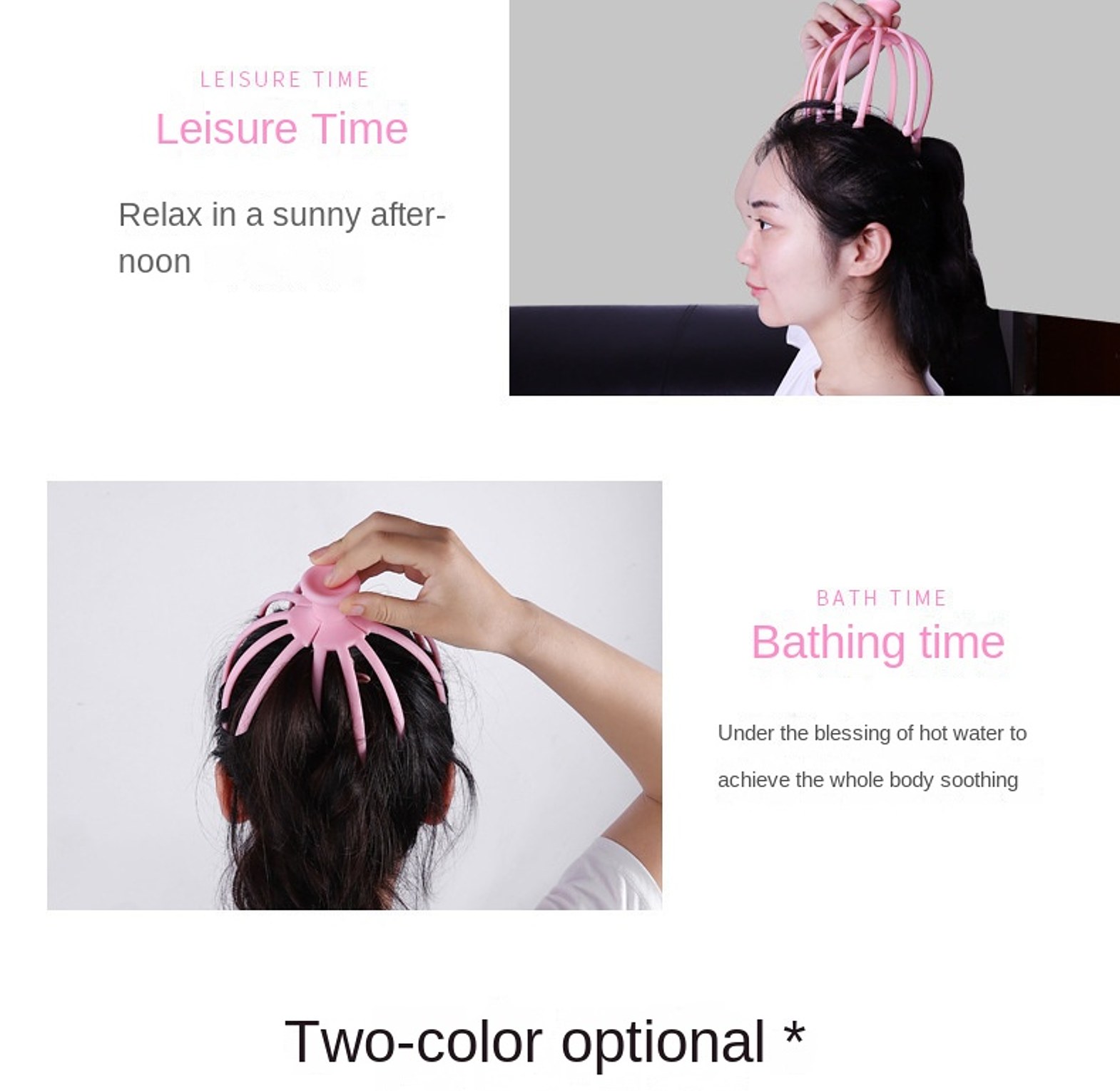 Head Scalp Massager, Octopus Shaped Head Scalp Massage Comb image