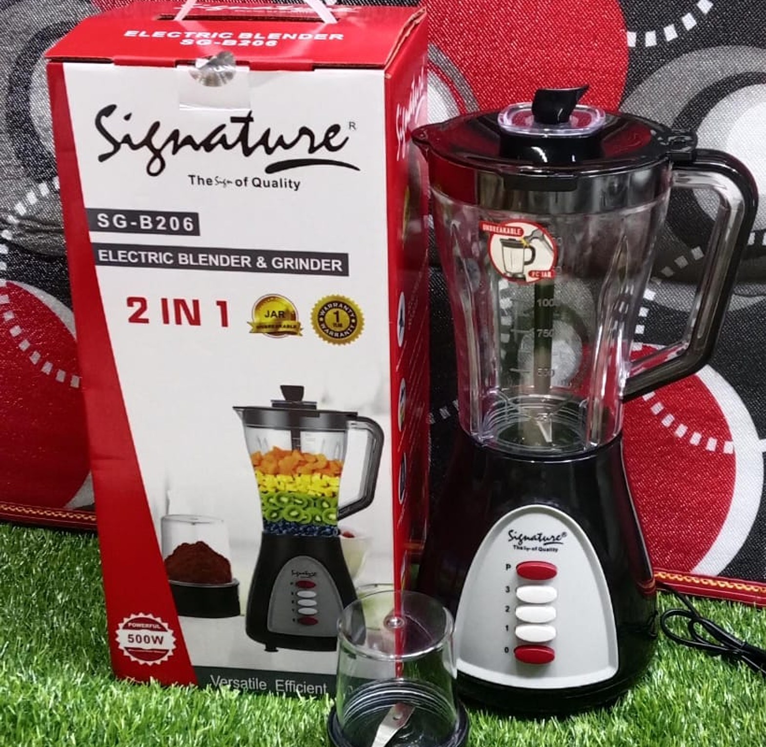 Blender. Signature Multifunction Commercial Countertop Grade 2 In 1 Blender & Grinder Jar. VERY GOOD QUALITY HIGHLY RECOMMENDED image