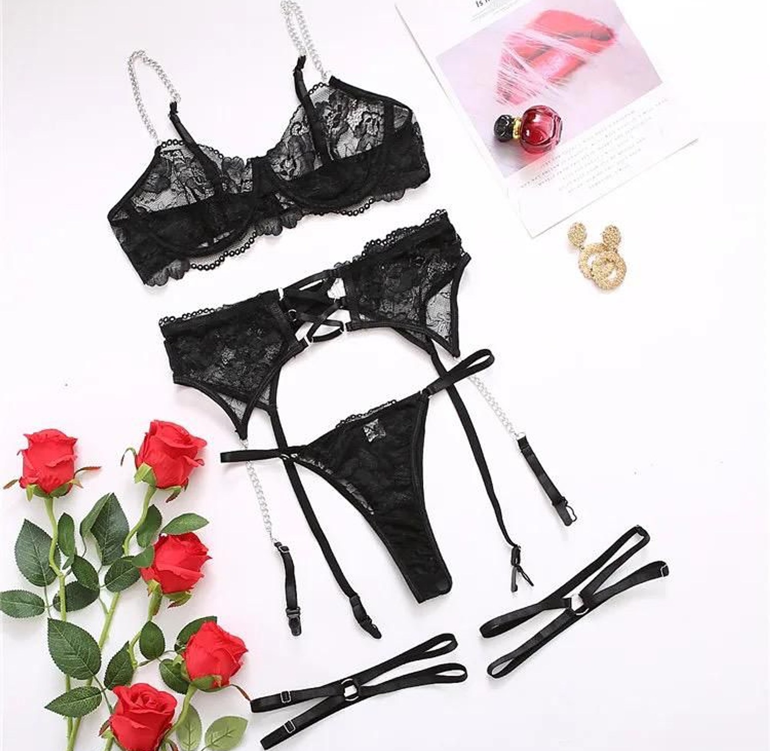 2427 Garter Lace Lingarie image