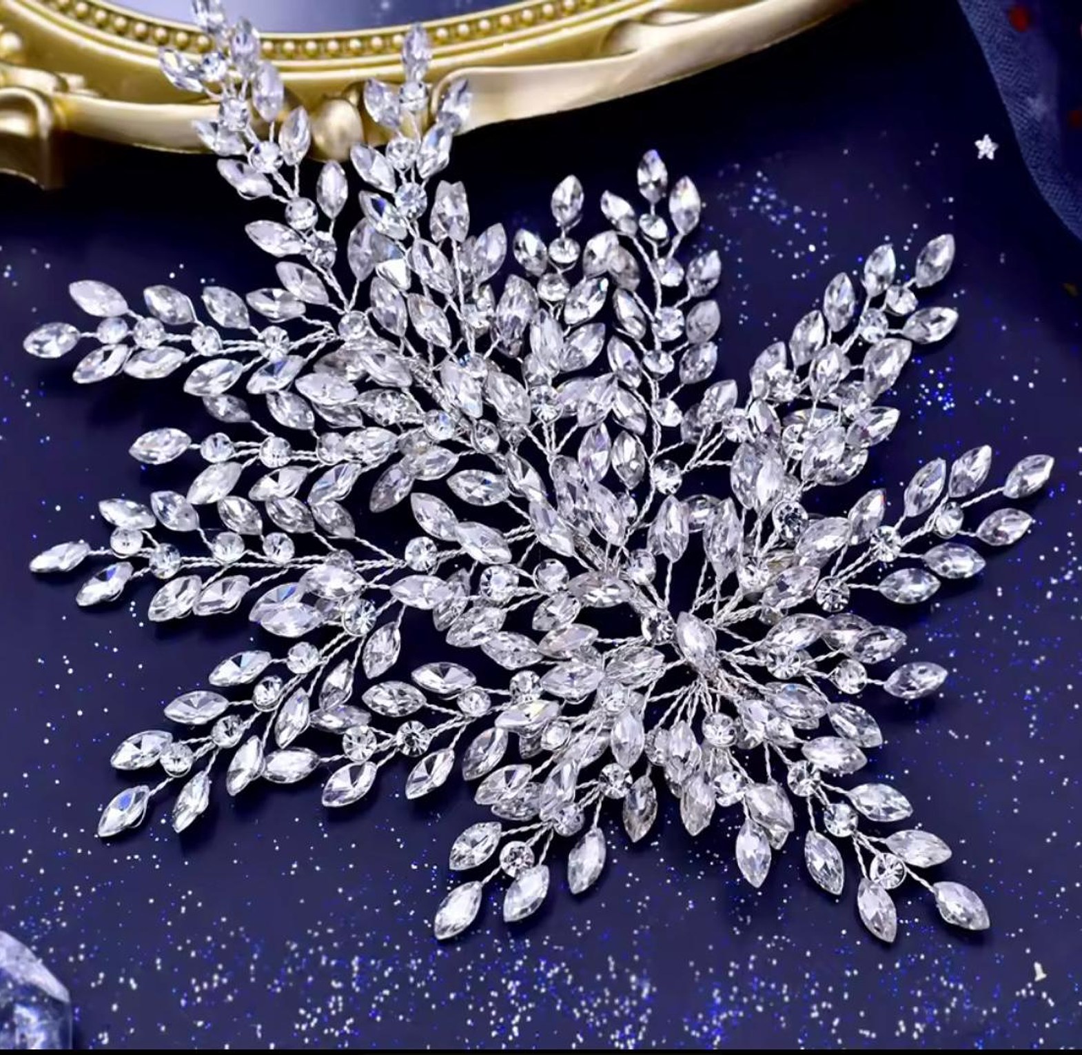 Celestial Crystal Starburst Hair Vine image