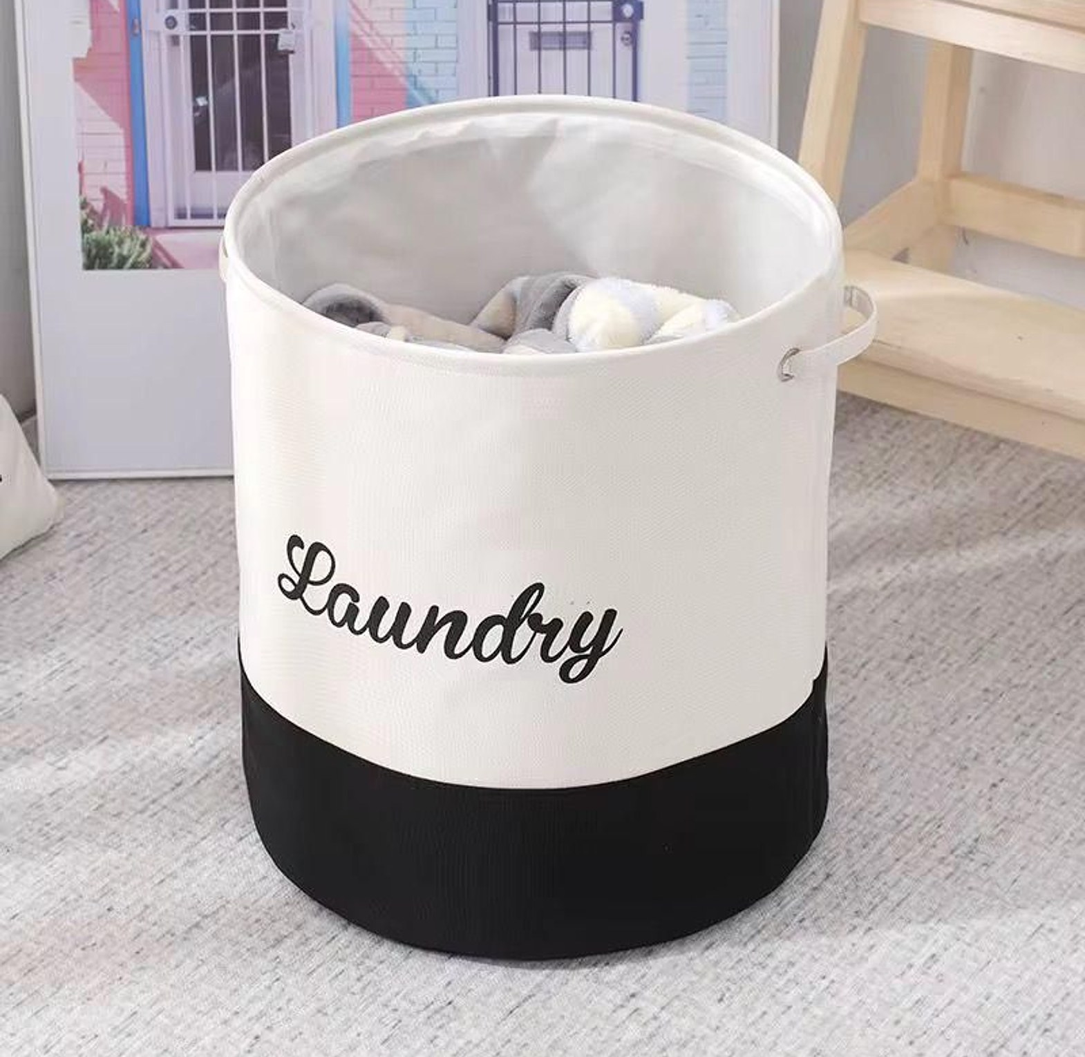 Multi-Purpose Toy, Clothing & Laundry Storage Basket – 40 × 45 cm Modern Organizer image
