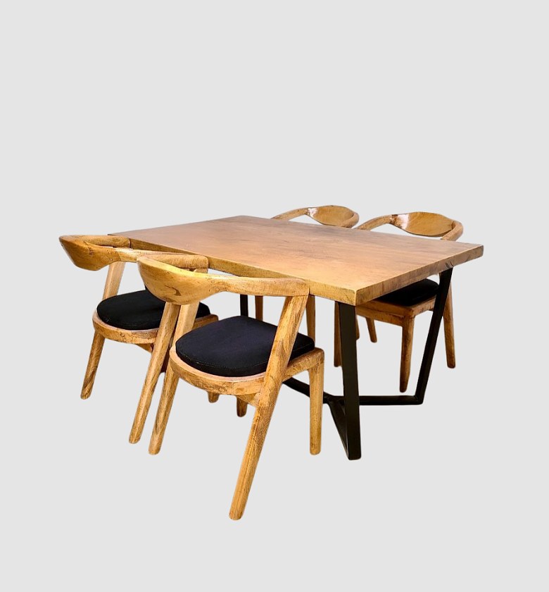 Contemporary Wood Dining Set image