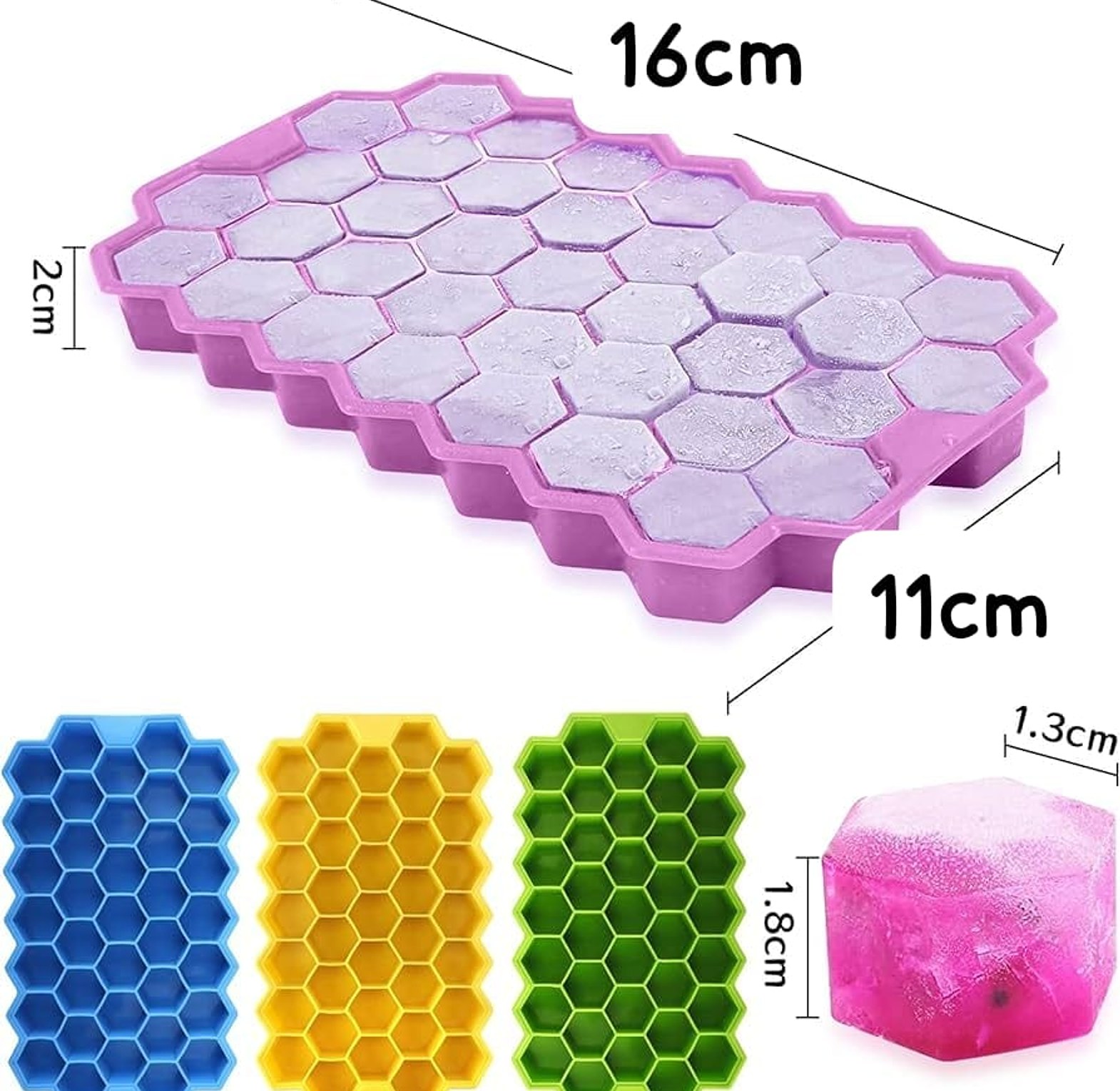 Silicone Ice Cube Tray With Lid, Ice Cube Mold image