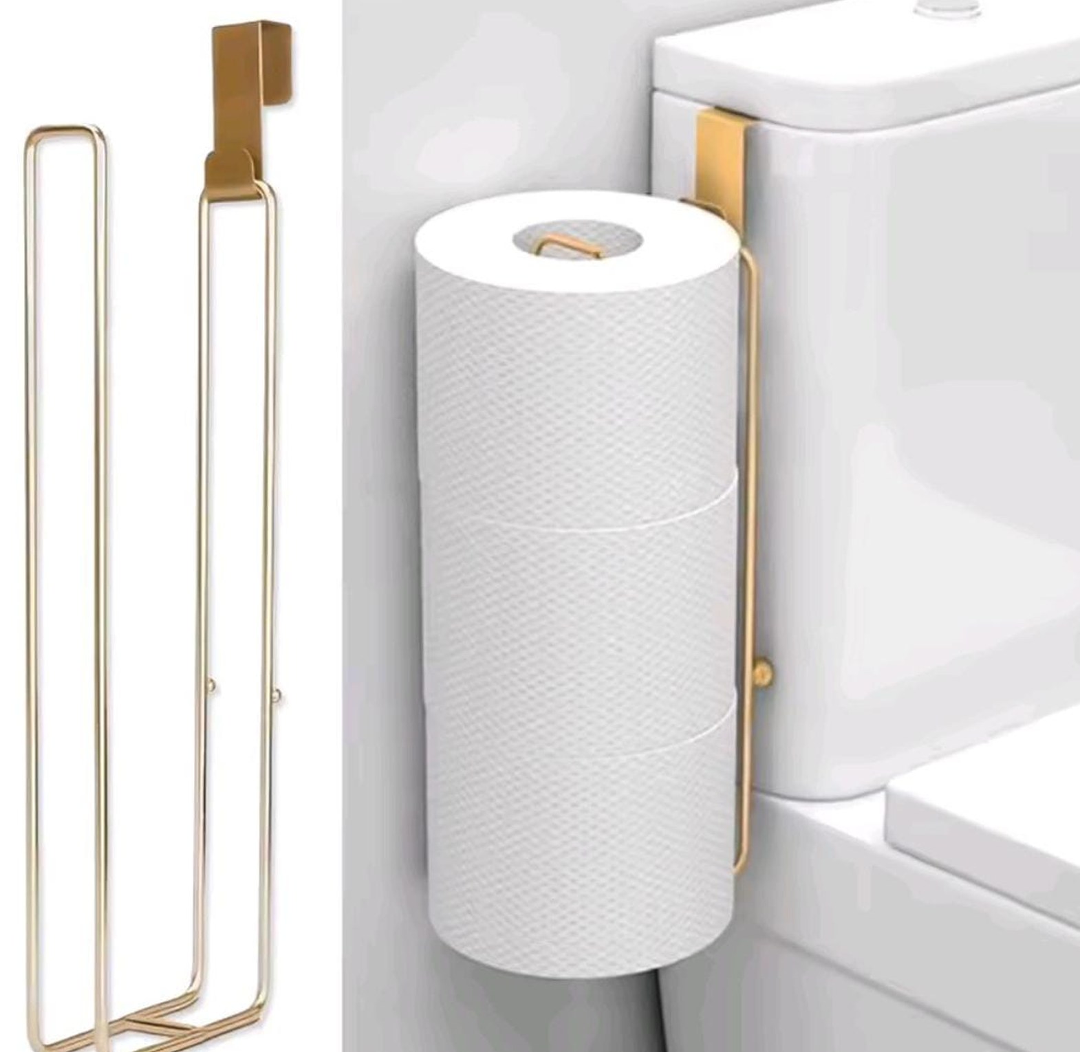 Black Iron Self-Adhesive Toilet Paper Holder image