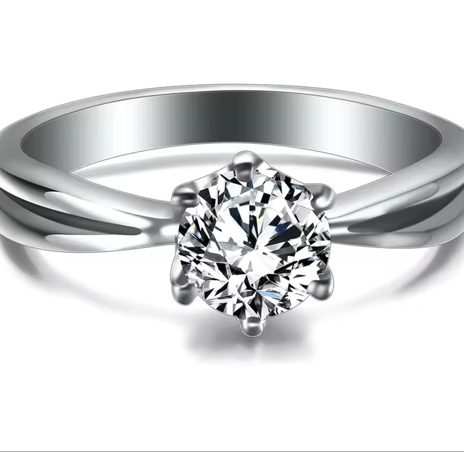 Never fade stainless steel engagement ring image