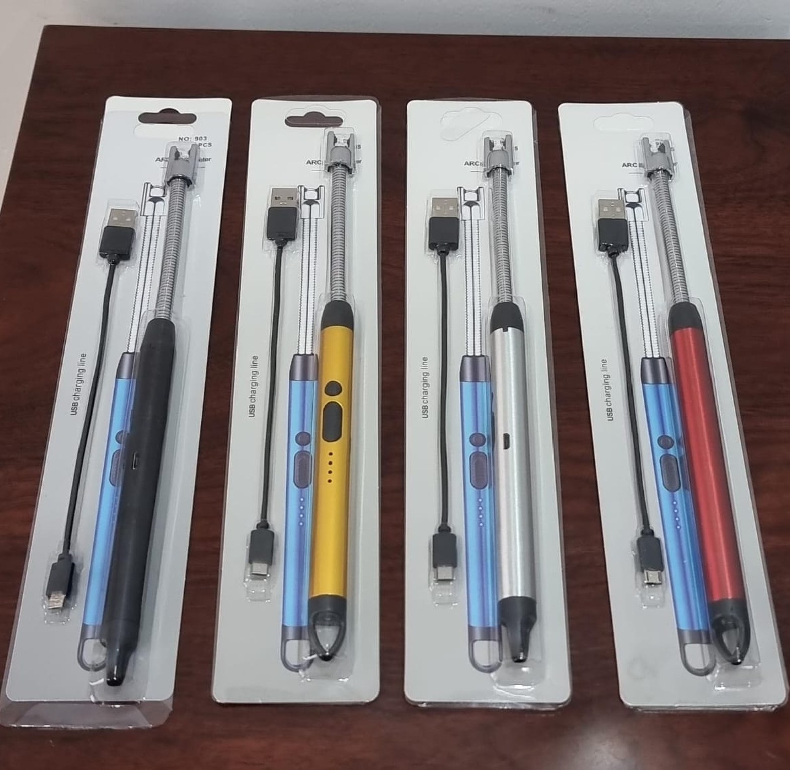 360° Flexible USB Rechargeable Electric Arc Lighter - Windproof Flameless Plasma Igniter with LED Battery Display image