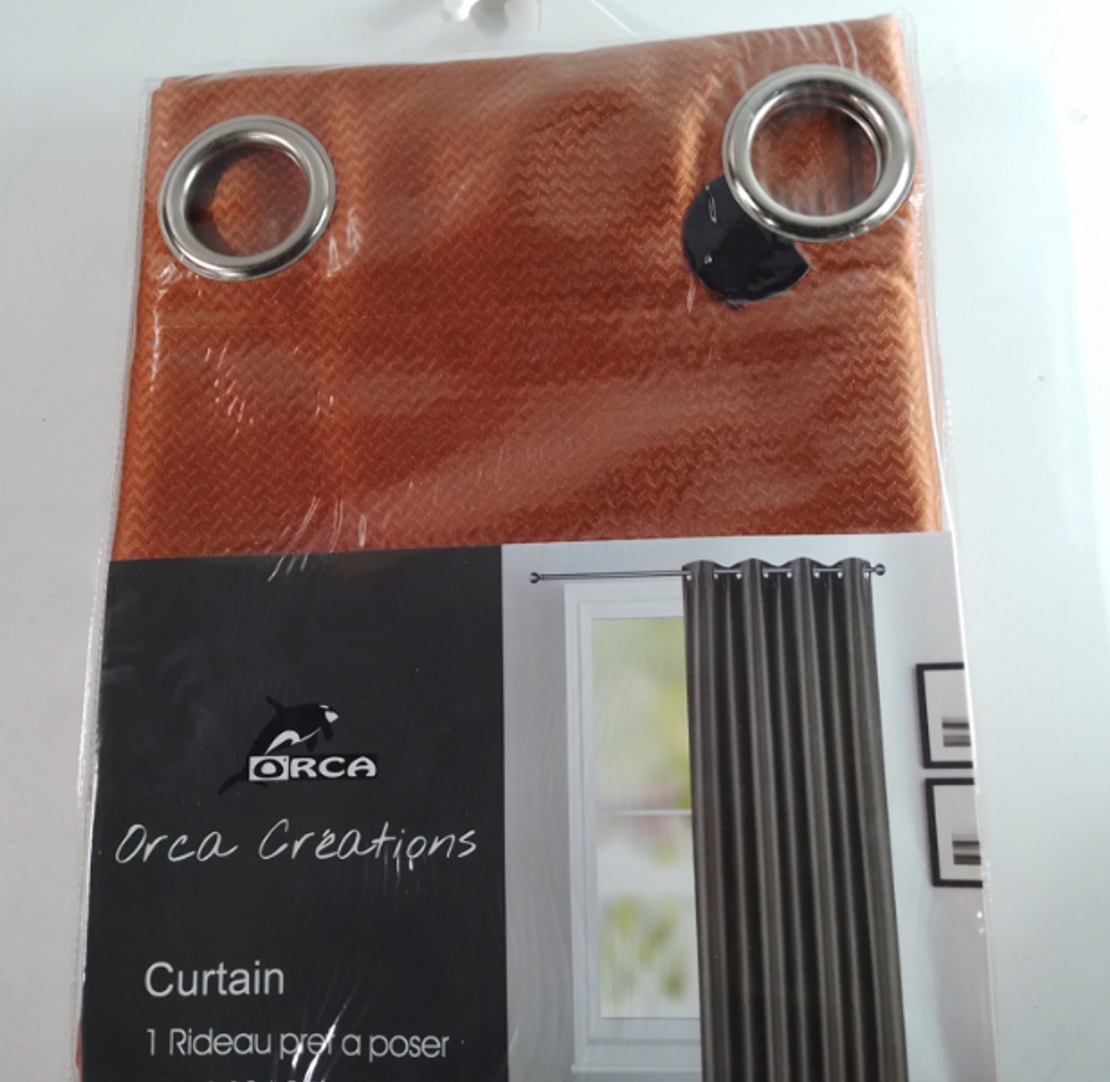 CURTAIN (8 RINGS/BLACK-OU image