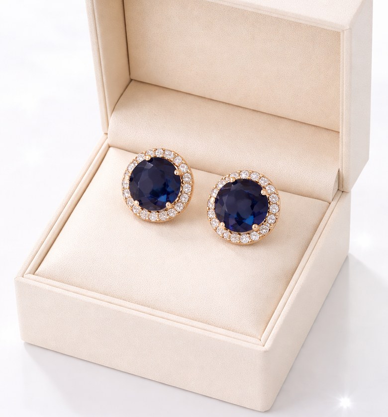 Gold & stylish stud earring image