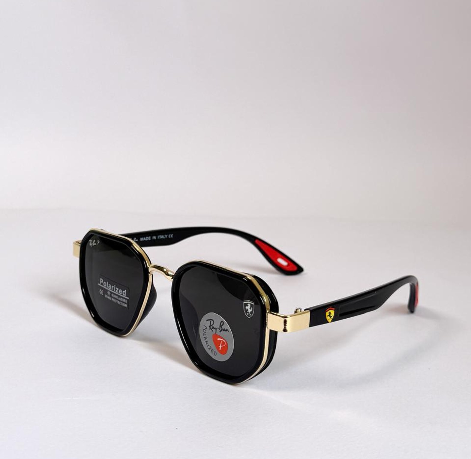 Rayban Hexagonal Gold Black image