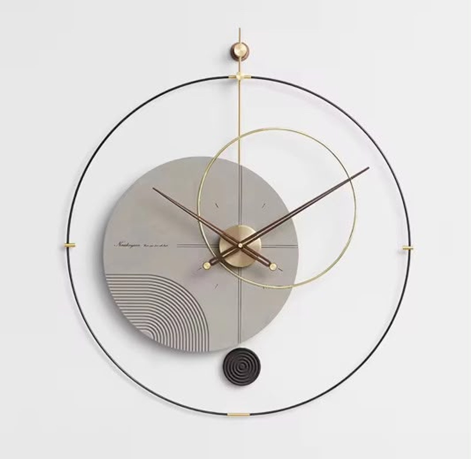 Abstract Luxury Wall Clock (Grey image
