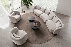 MILO Fabric Corner Sofa + 2 Single Seaters thumbnail 1