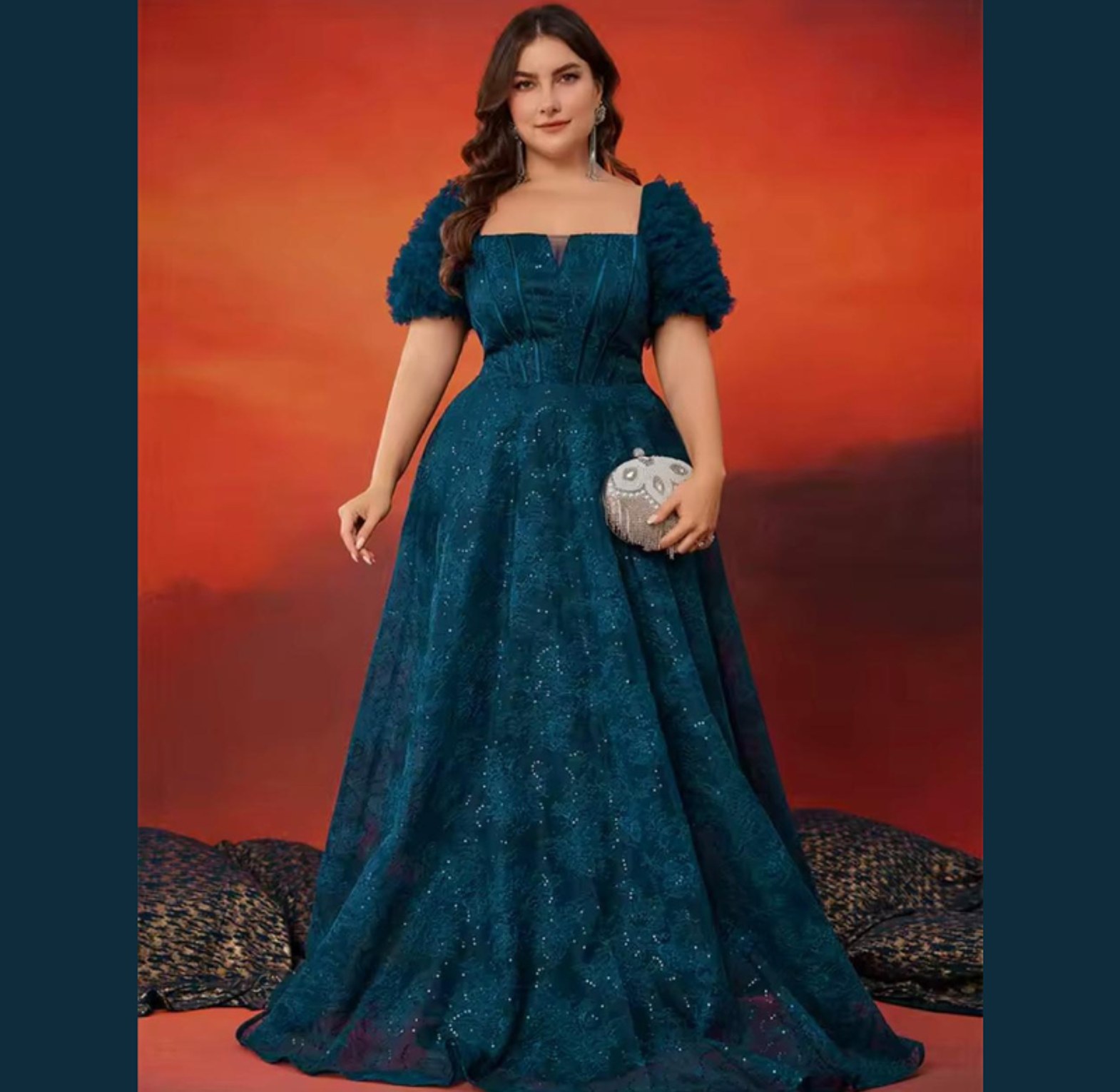 Midnight Jewel Embroidered A-Line Gown image