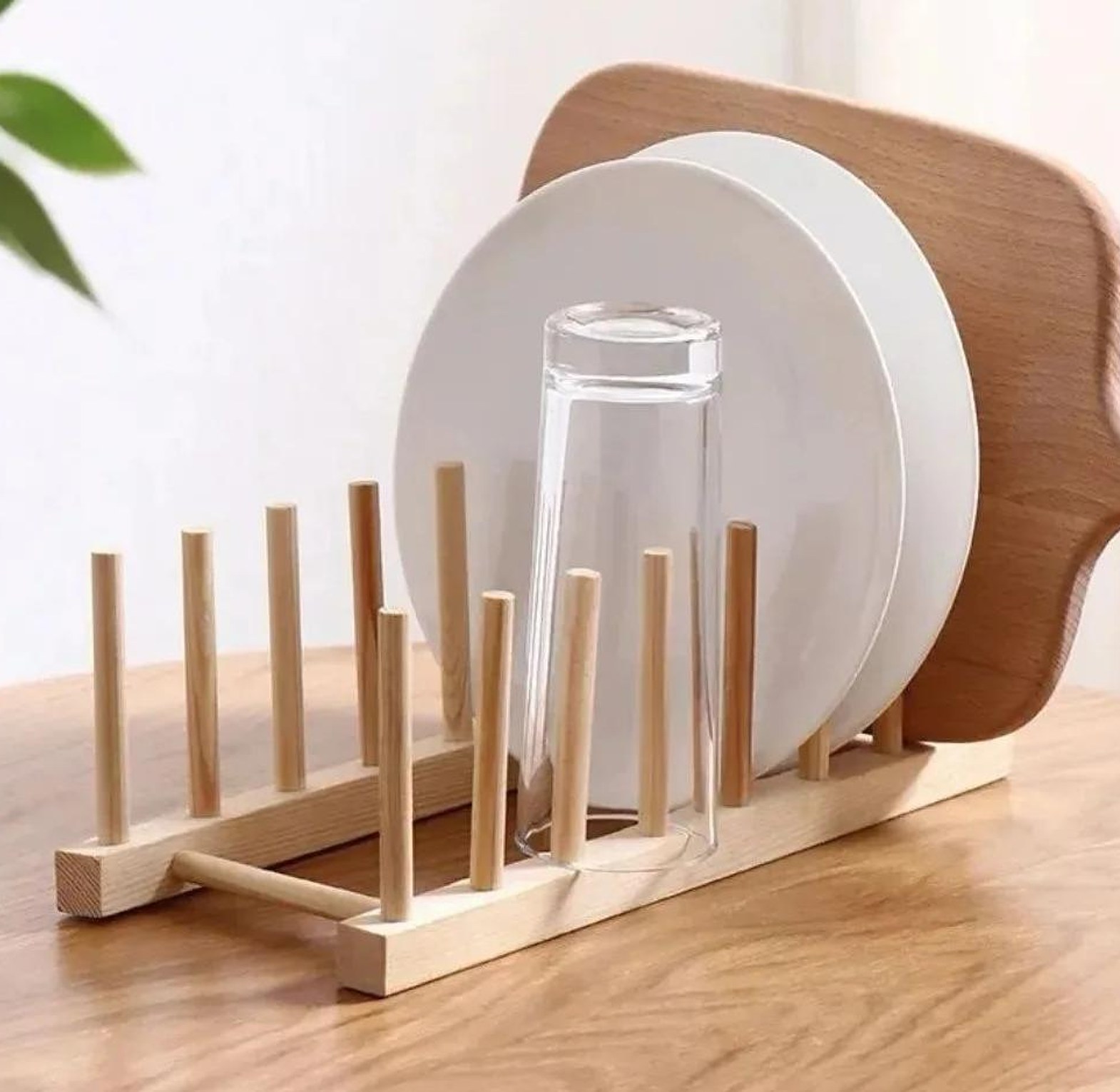 Bamboo plate /pot lid holder image