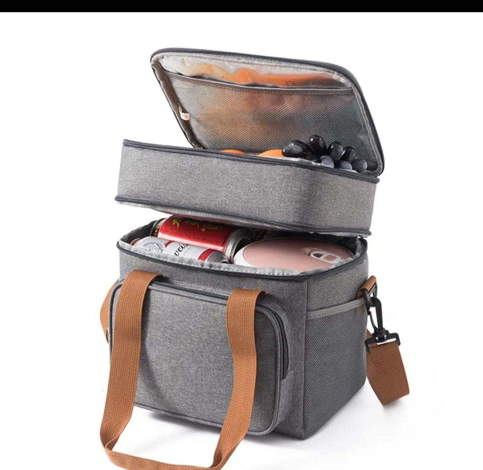 Dual-Compartment Thermal Insulated Cooler Bag image