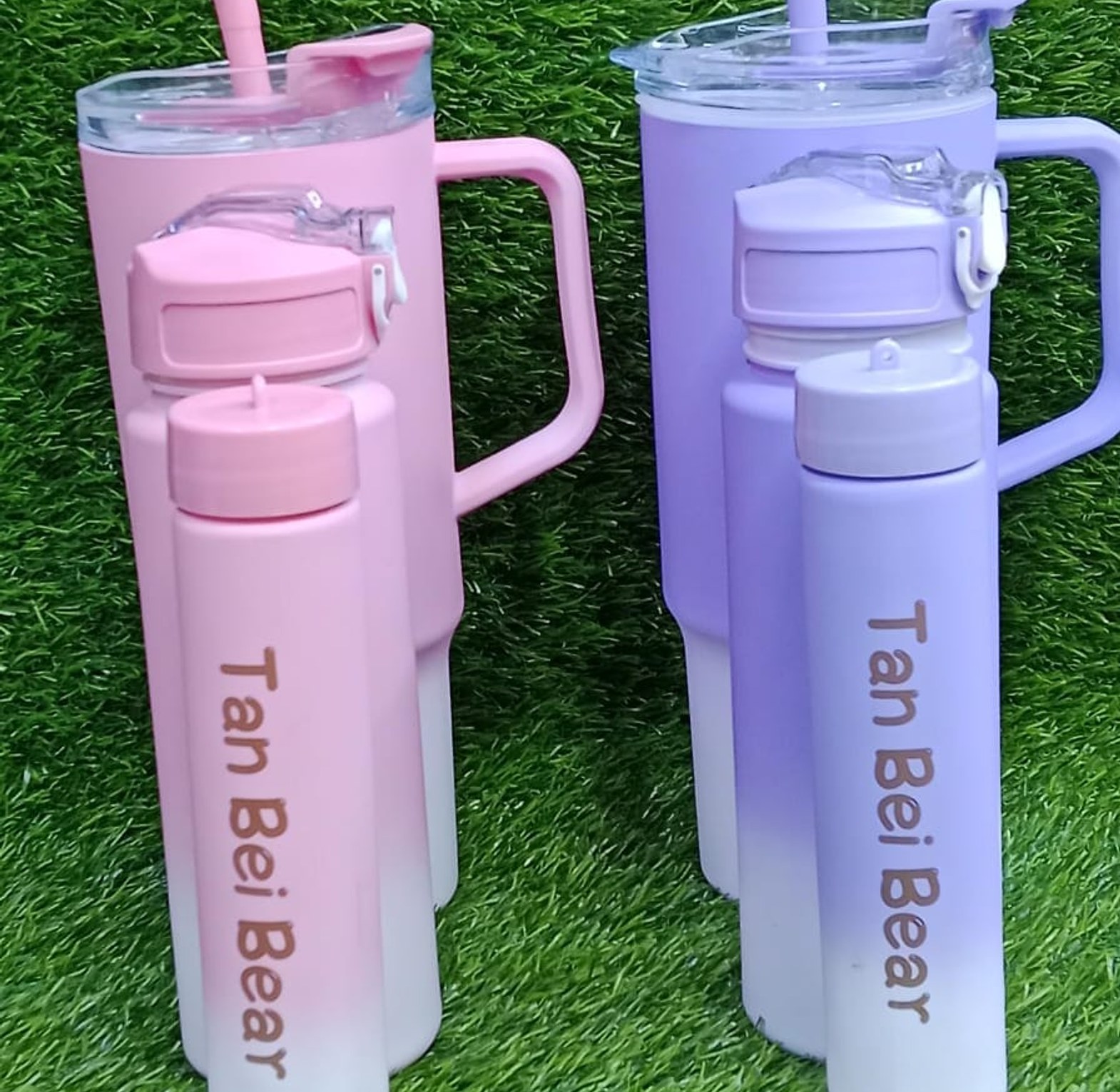3in 1 Stanely  Tumbler With Handle Lid Straw Large Vacuum Travel Mug Outdoor Car Water Bottle Double Vacuum image