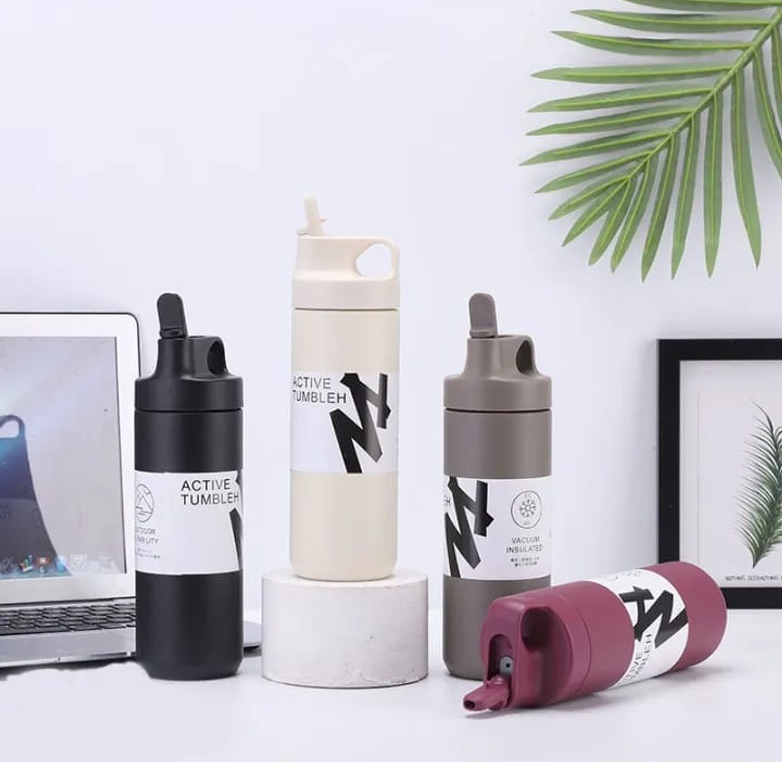 Active Tumbler                  its double walled                                                                                                               holds 500ml                                                                                                                                weighs 269g                                                                                                                                                                                   measures 23cmx7.1cm                                                                                                         available in Black,Cream Grey and Maroon image