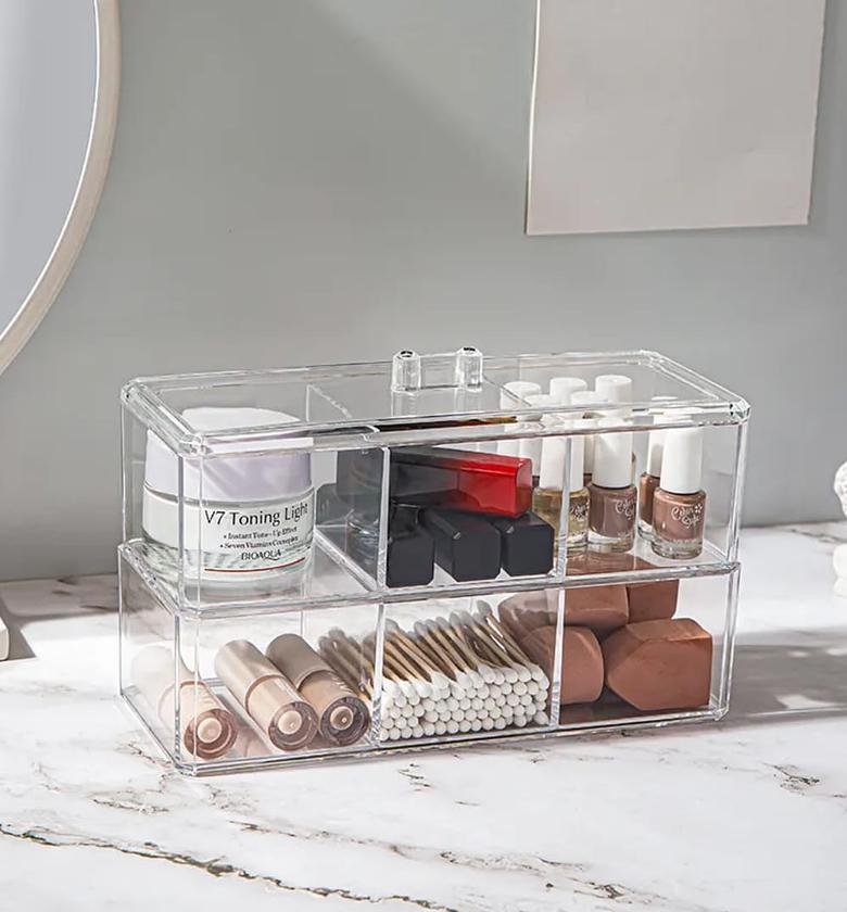 Transparent Cosmetic Storage Box  image