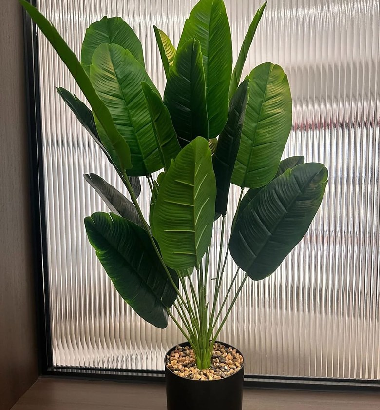 Artificial Tropical Palm & Banana Leaf Plants image