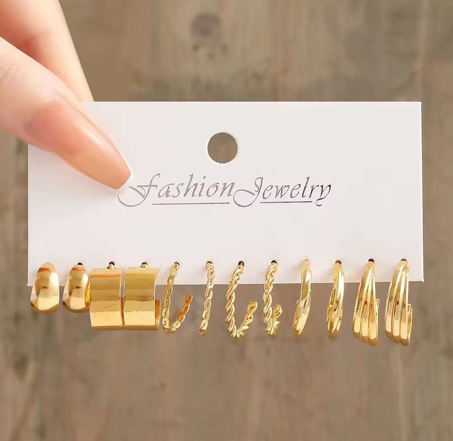 Faux Pearl Multi-Layered Wide Twist Earrings image