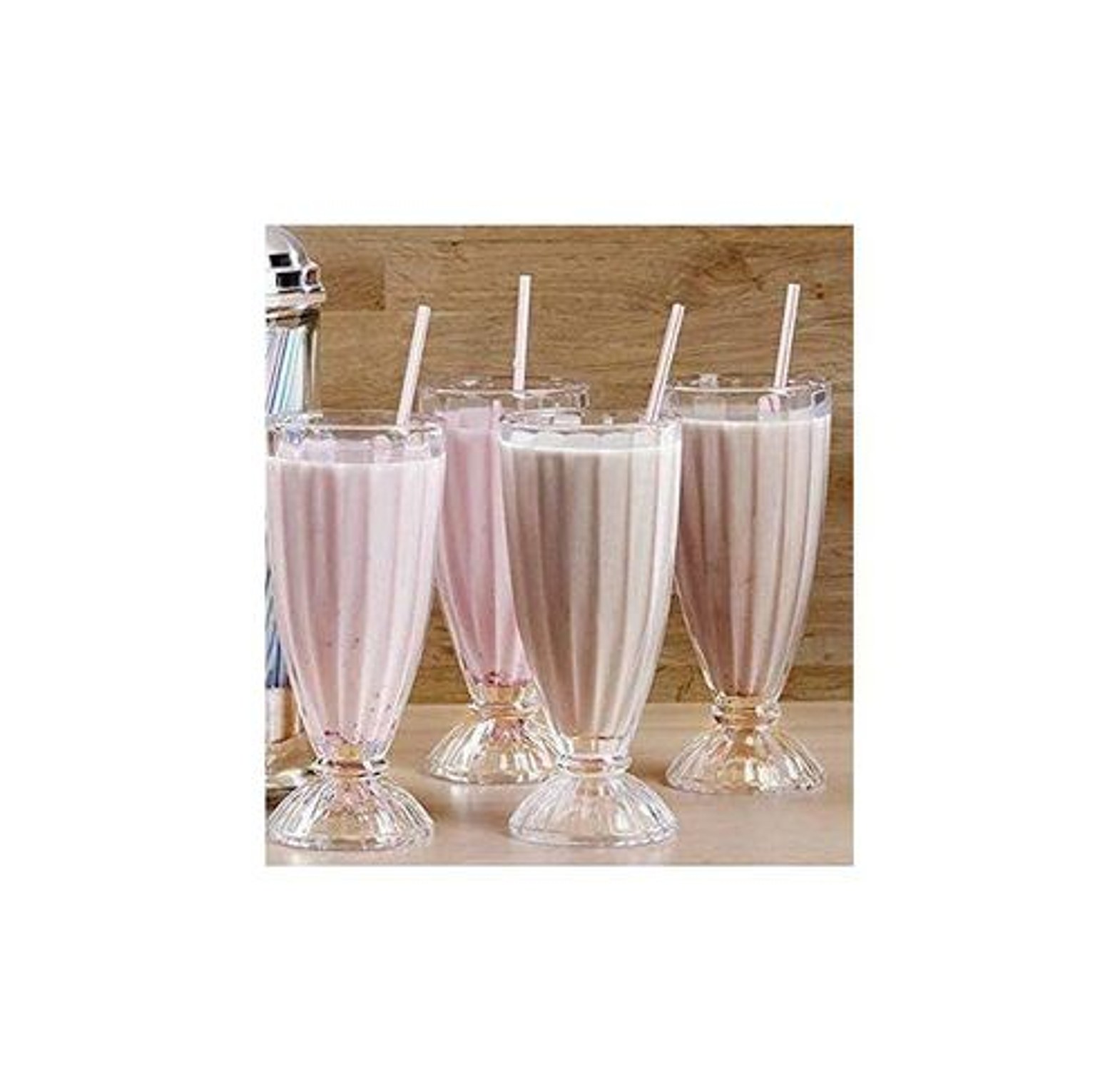 Elegant High Quality Milk Shake Glasses 6 Pcs image