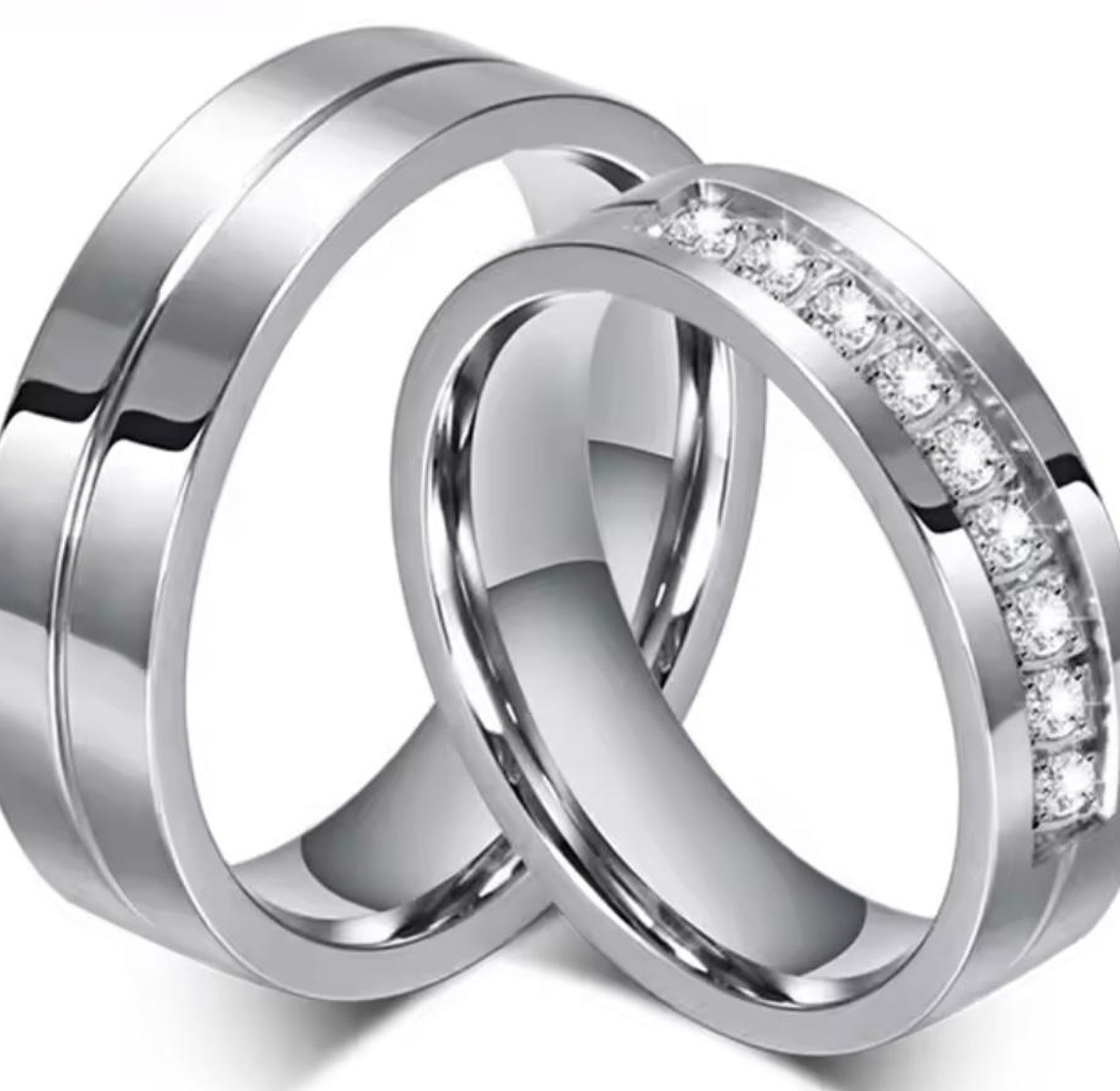 The Vows Collection Pave Band Set image