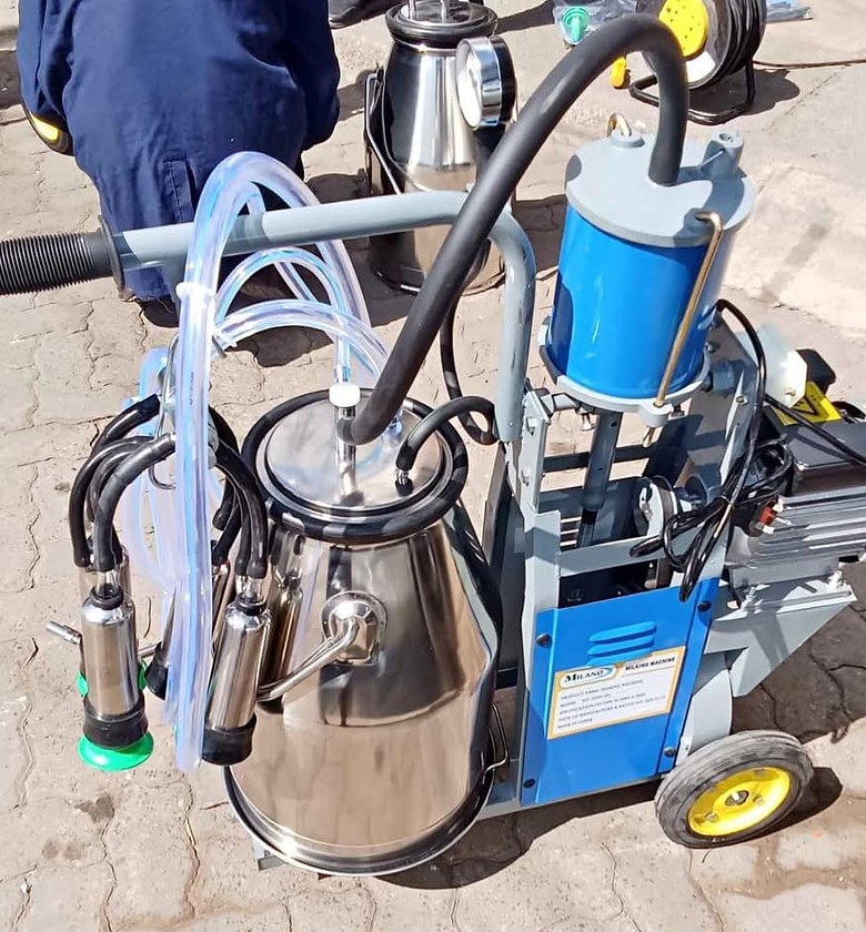 Single barrel milking machine image