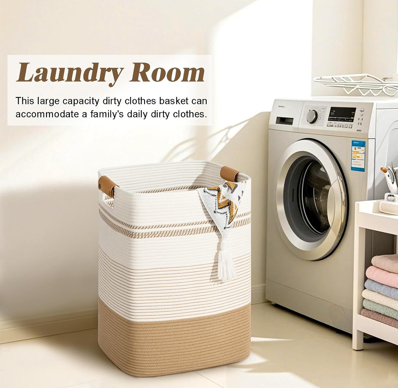 Large Cotton Rope Woven Laundry  image