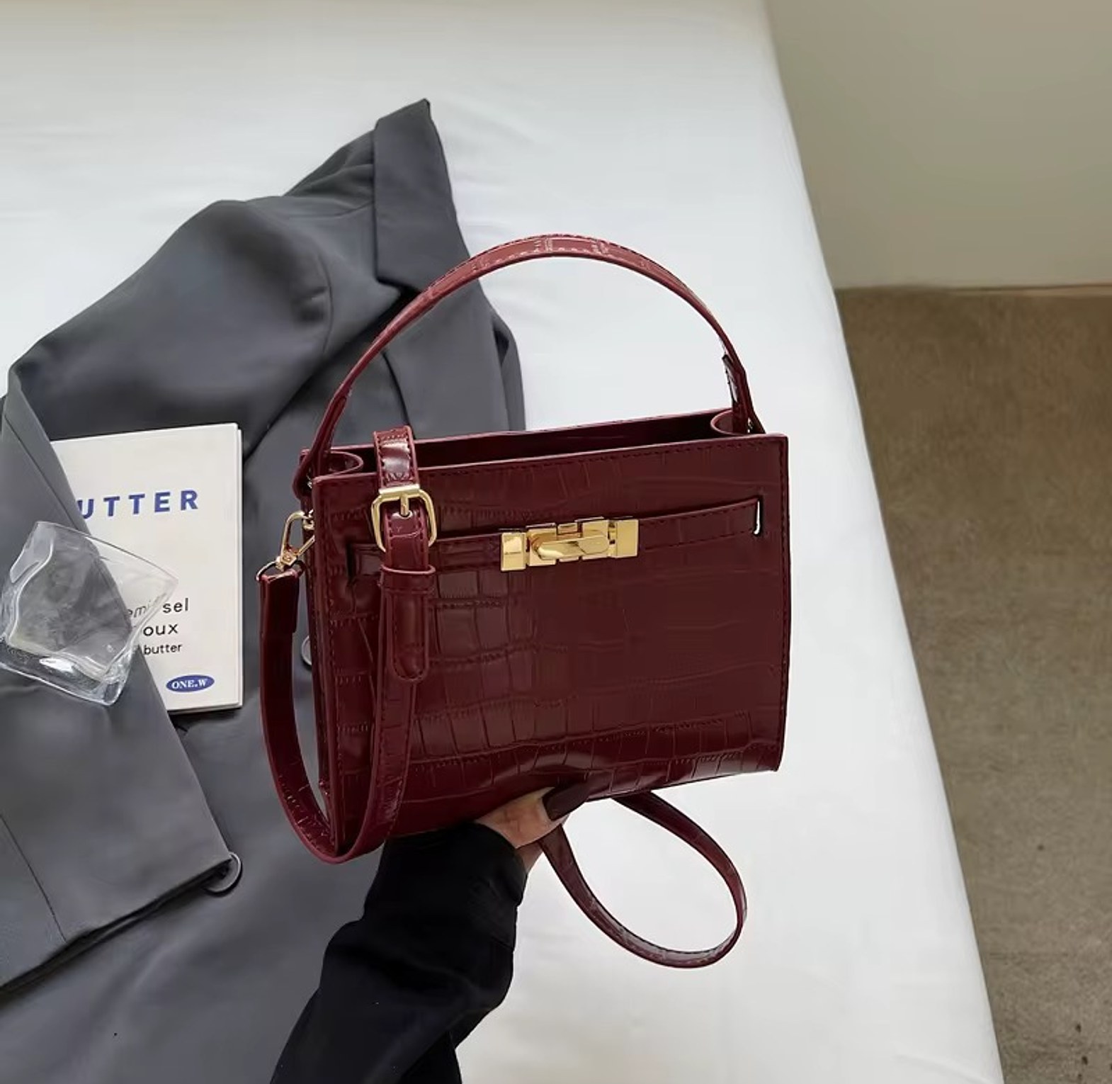 Croc Mini Top-Handle Bag image