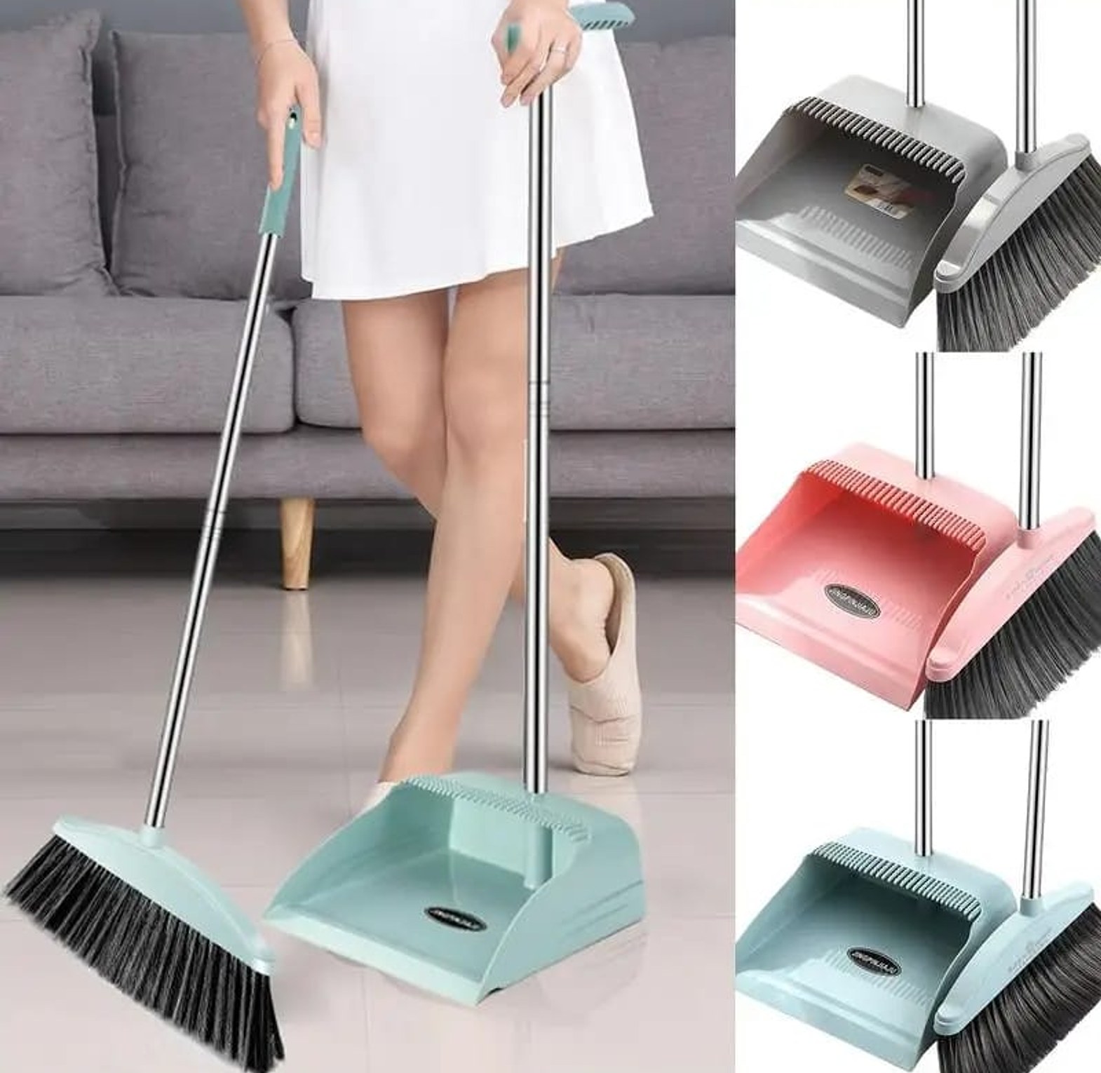 2 In 1 Flexible Broom And Dustpan image