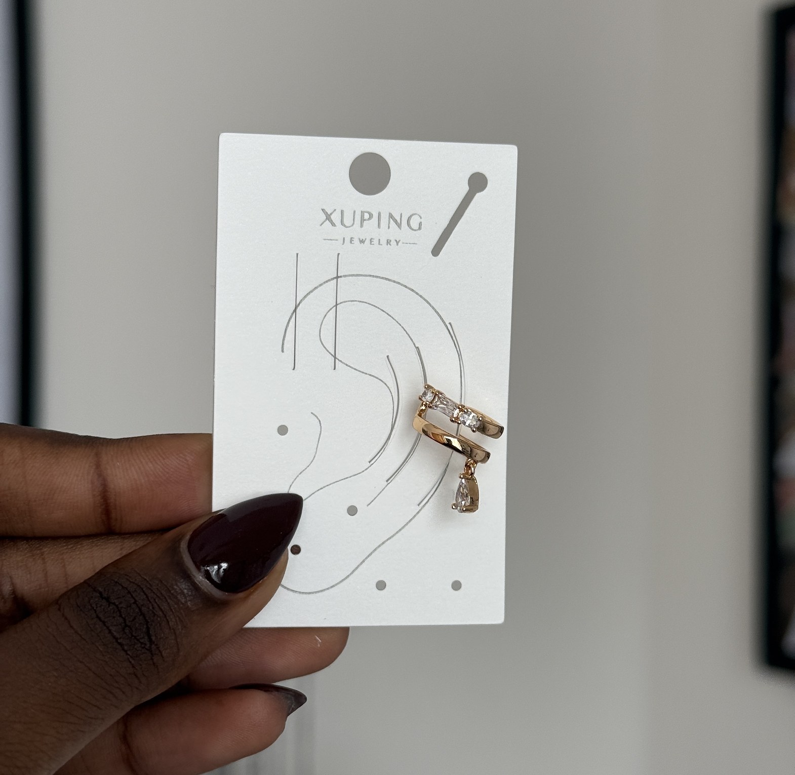 Celestial Dewdrop Ear cuff image