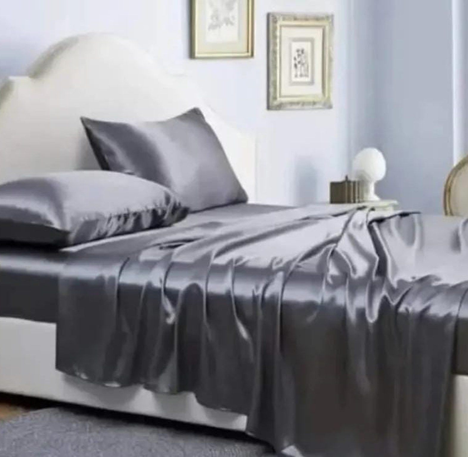 King size-Luxury Silky soft Mulberry Fitted Bedsheet set image